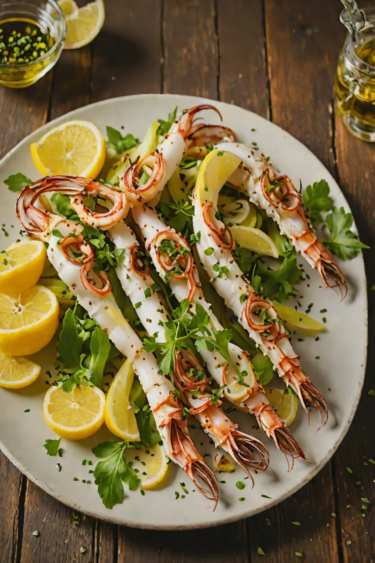 Grilled Squid with Leek