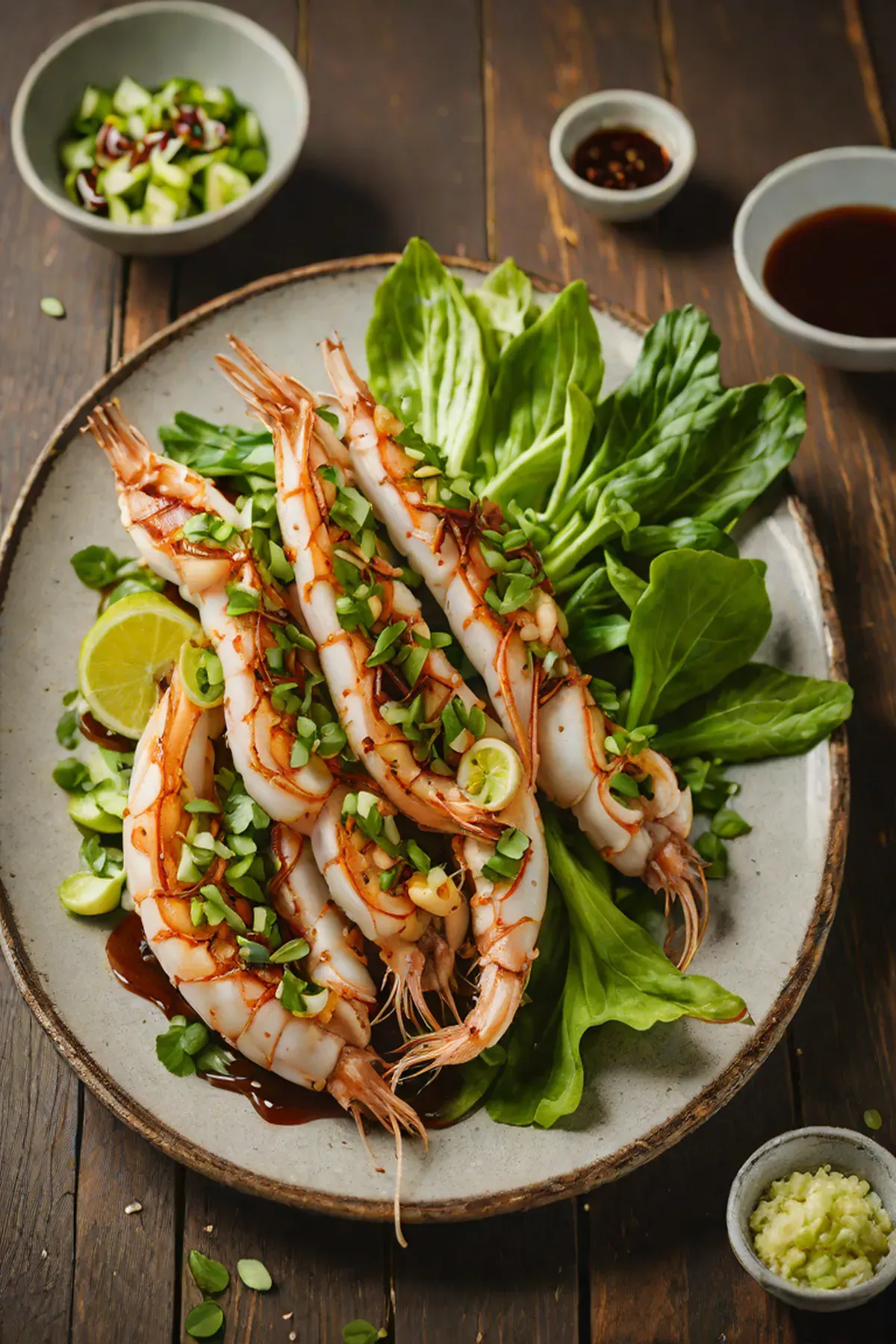 Grilled Squid with Pak Choi