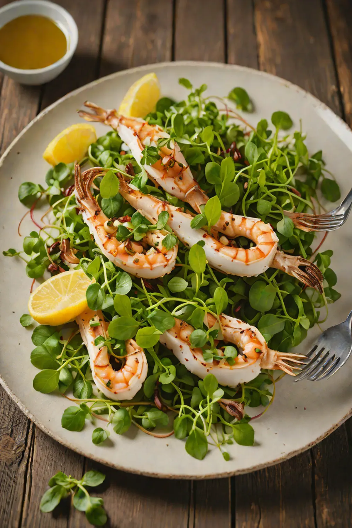 Grilled Squid with Watercress