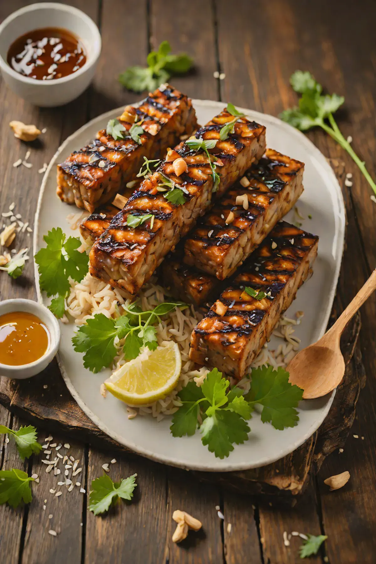 Grilled Tempeh with Ginger
