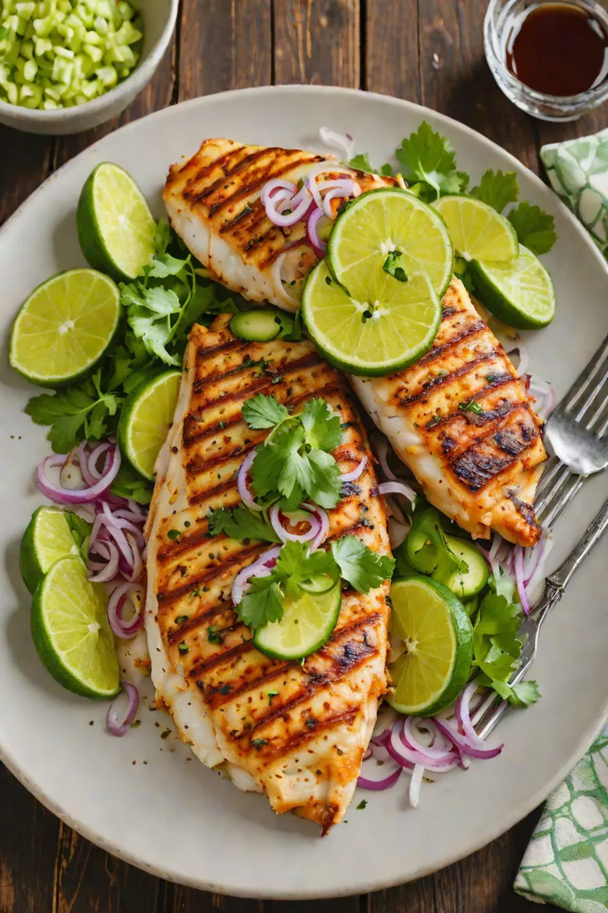 Grilled Tilapia with Cucumber
