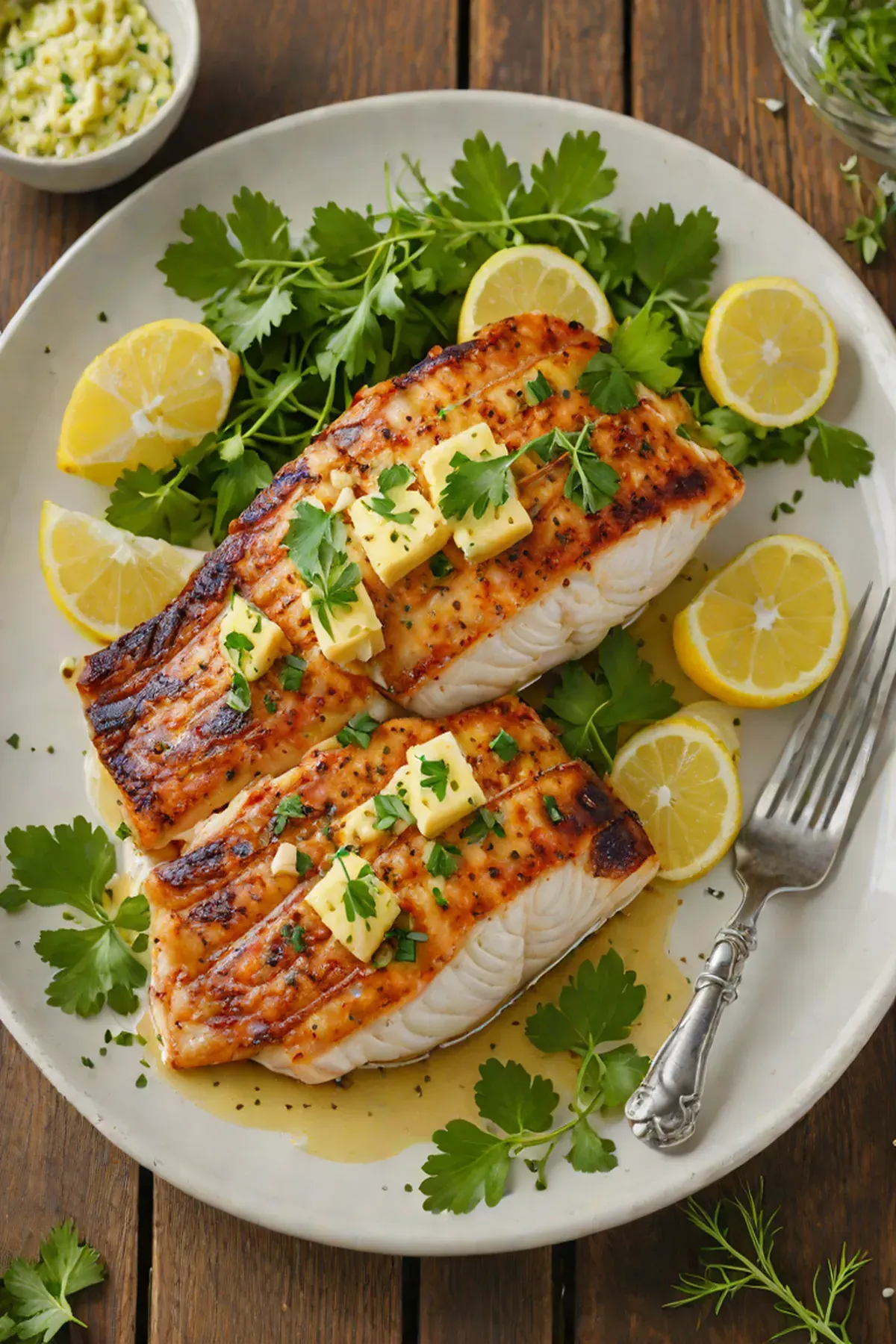 Grilled Tilapia with Garlic and Herb Butter