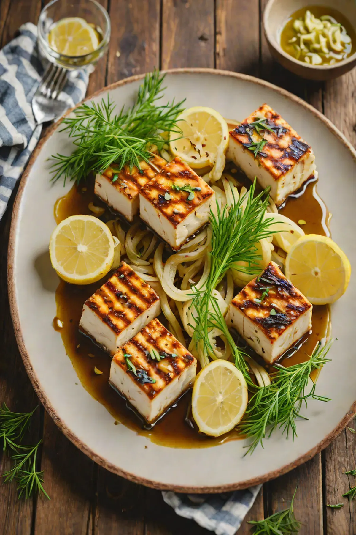 Grilled Tofu with Fennel