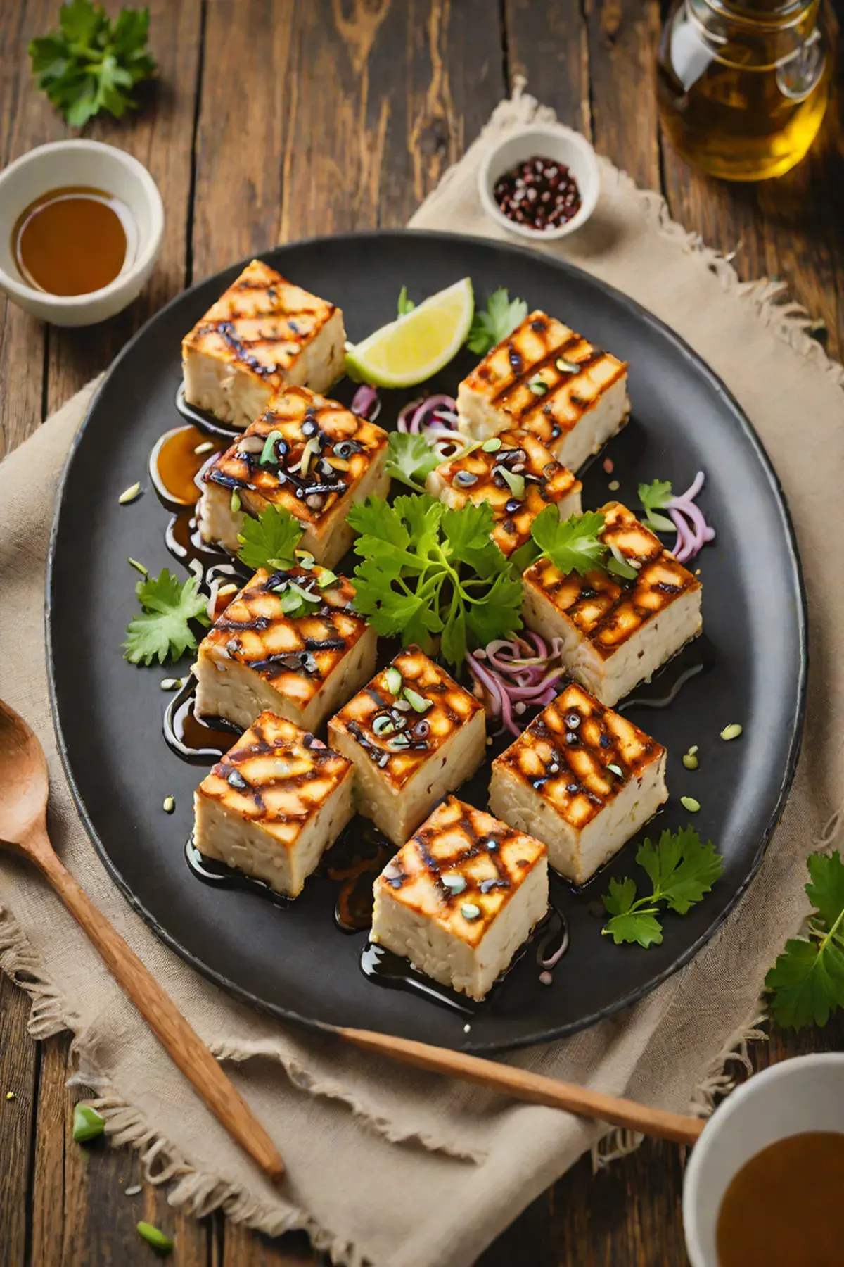 Grilled Tofu with Garlic