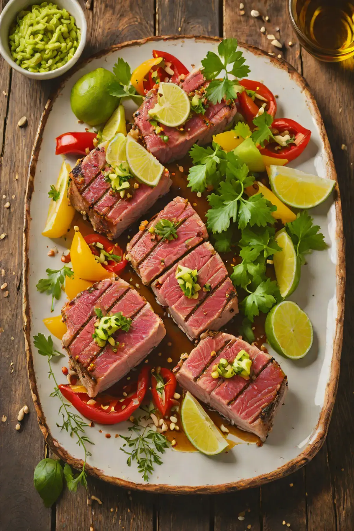 Grilled Tuna with Bell Pepper