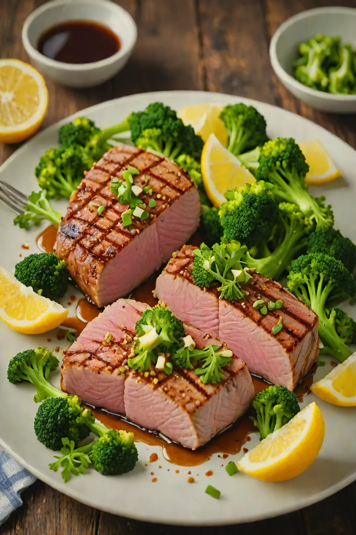 Grilled Tuna with Broccoli