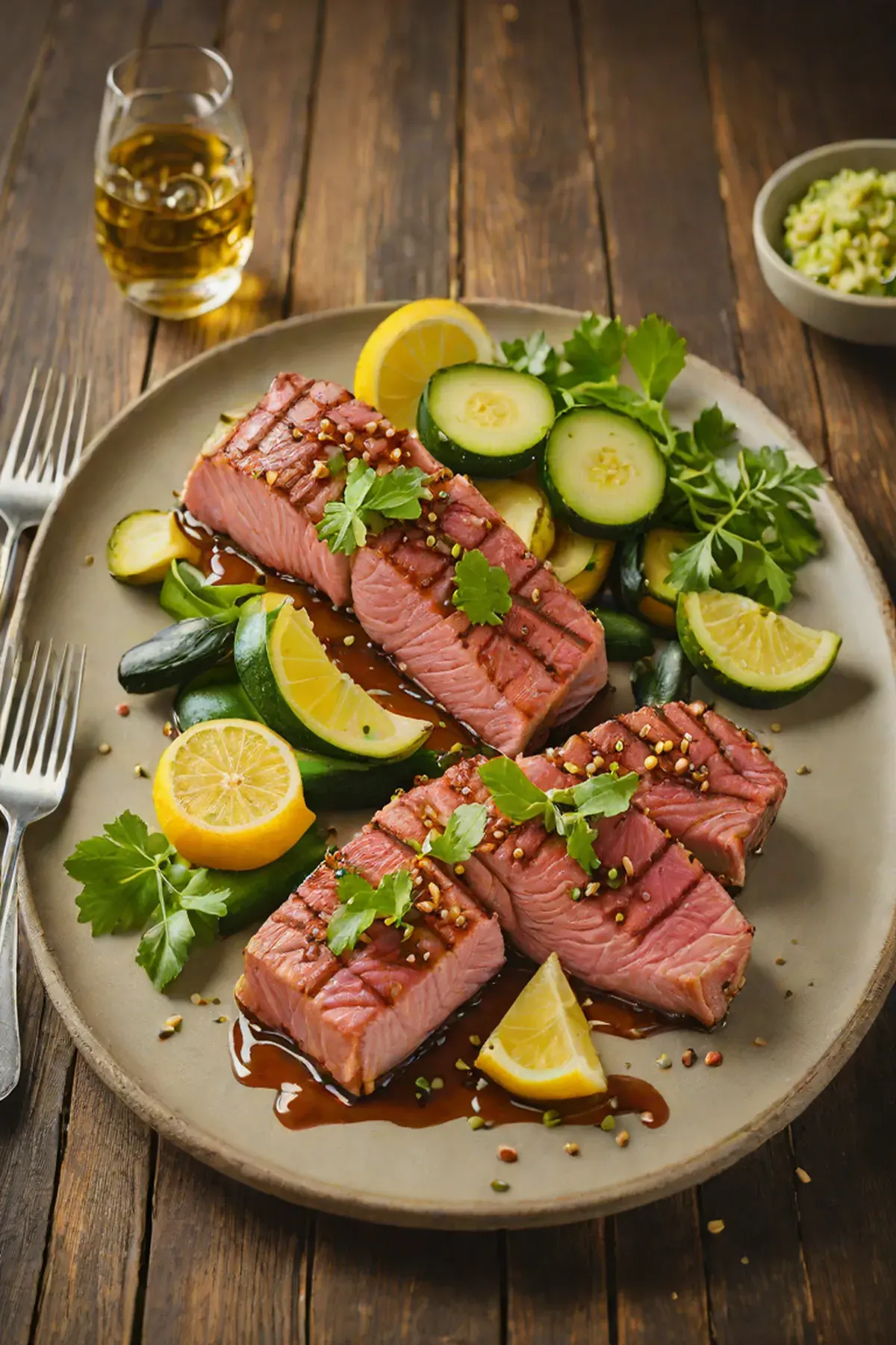 Grilled Tuna with Courgette