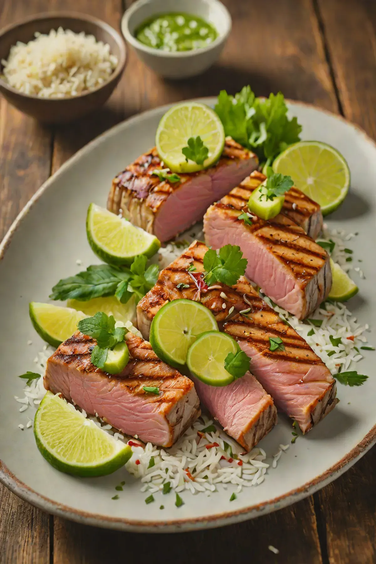 Grilled Tuna with Cucumber