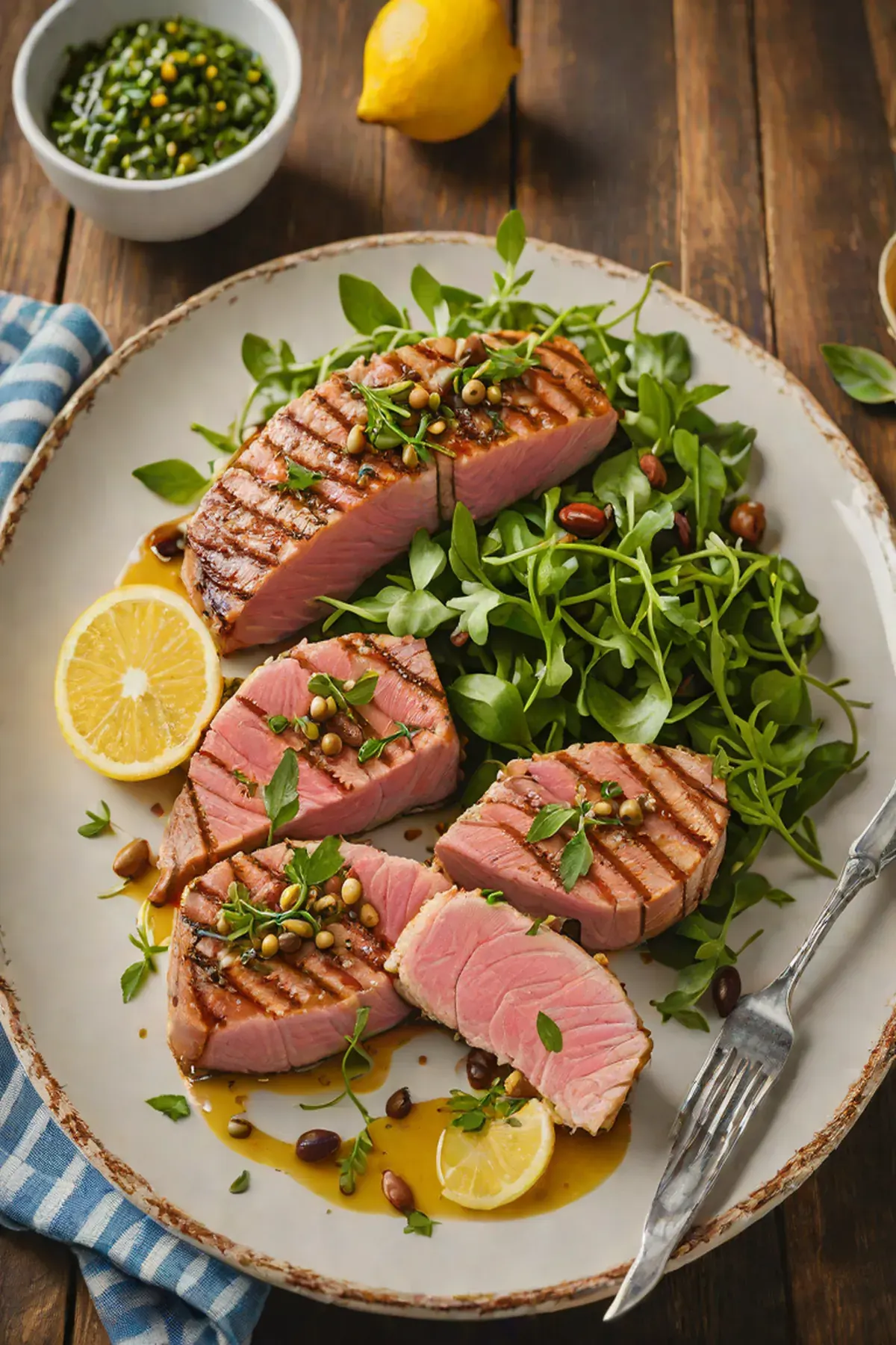 Grilled Tuna with Rocket