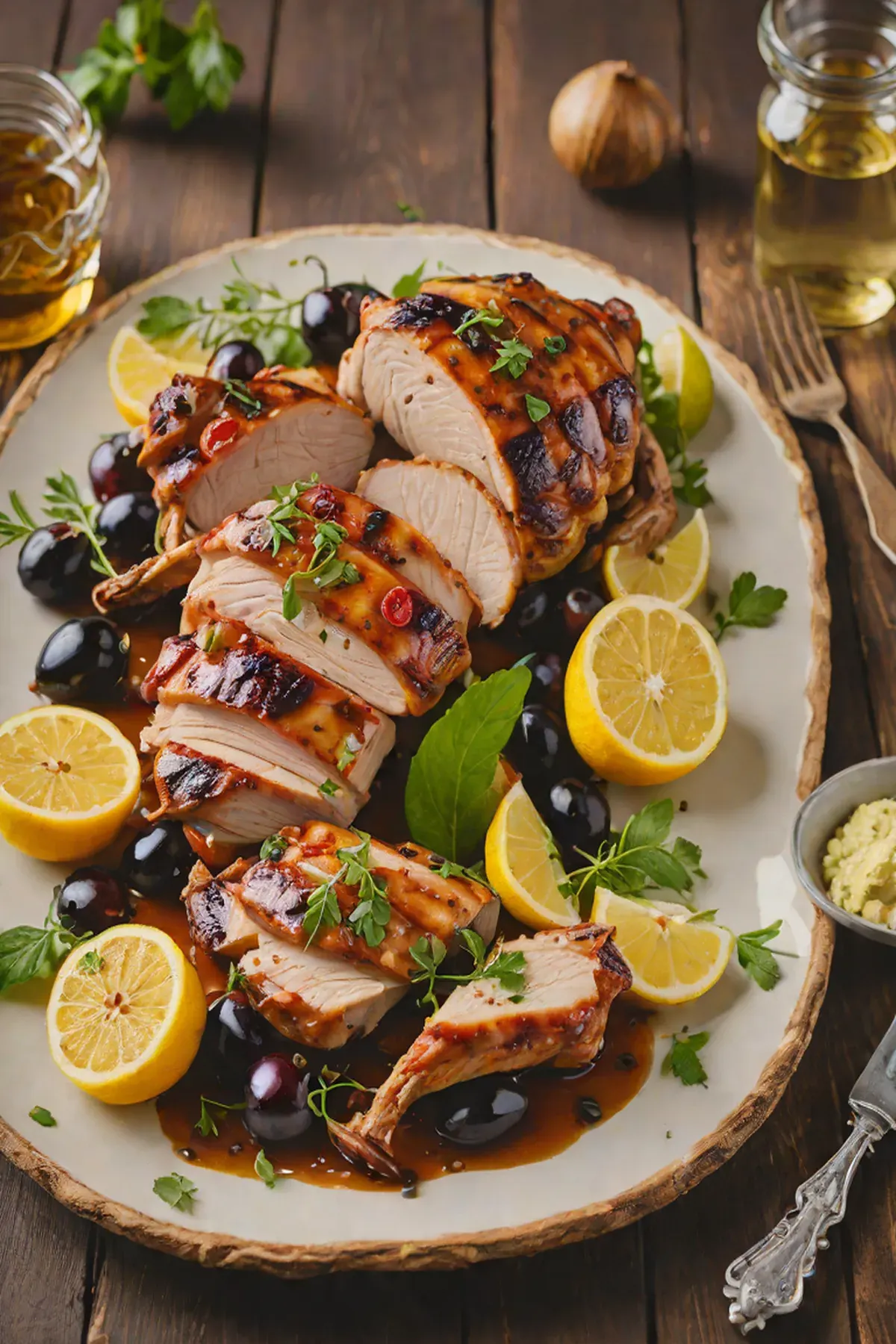 Grilled Turkey with Aubergine