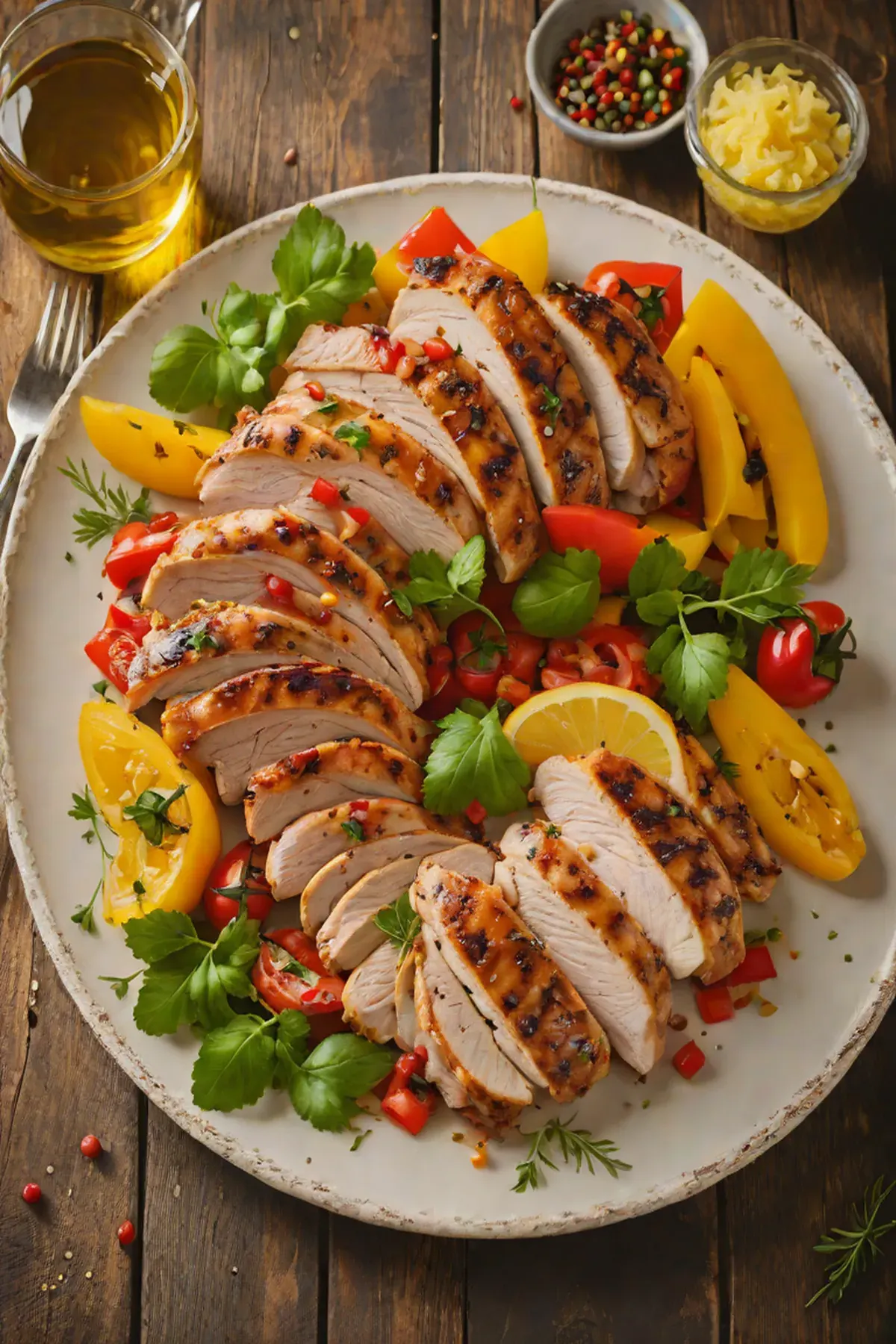 Grilled Turkey with Bell Pepper