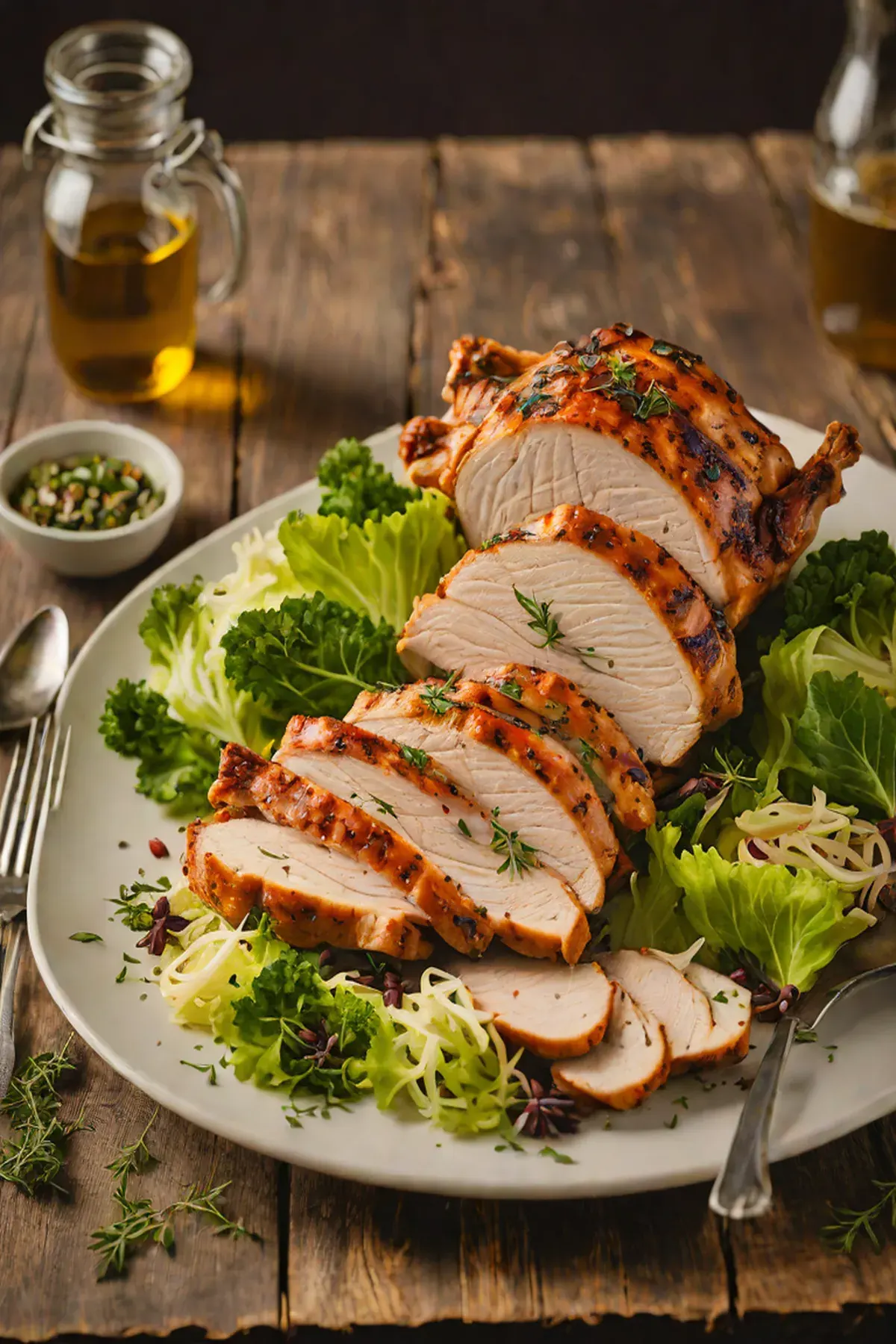 Grilled Turkey with Cabbage