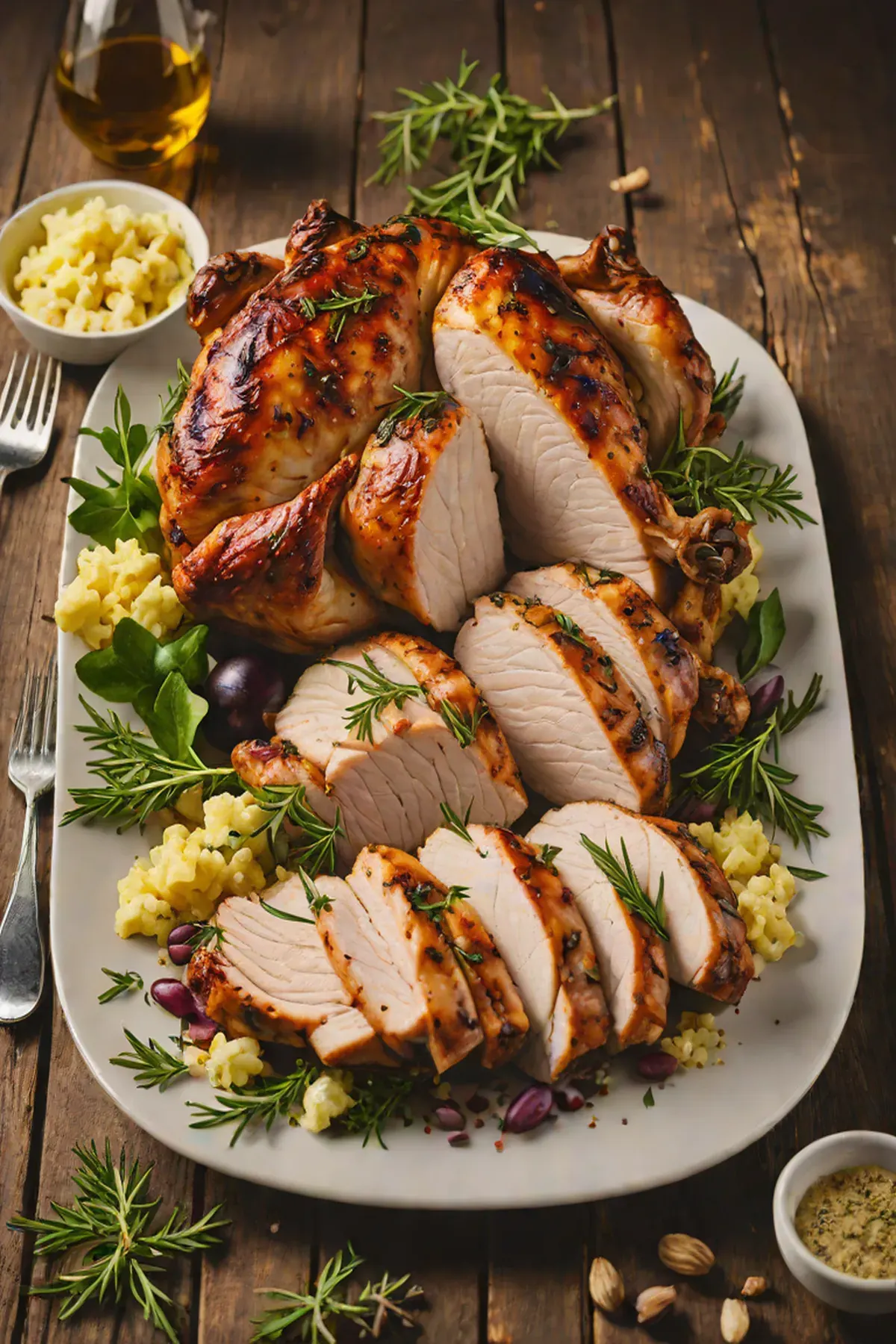 Grilled Turkey with Cauliflower