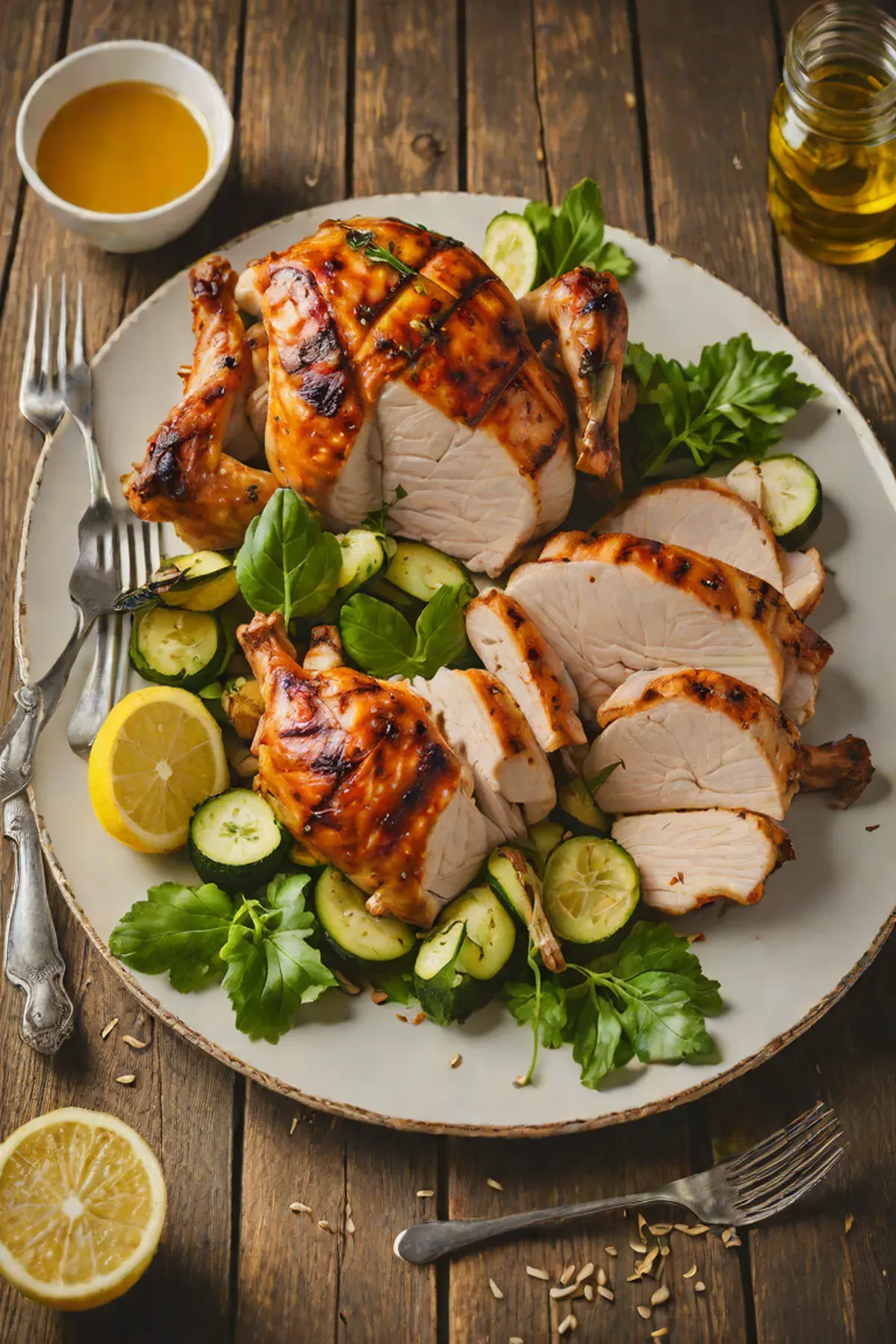 Grilled Turkey with Courgette