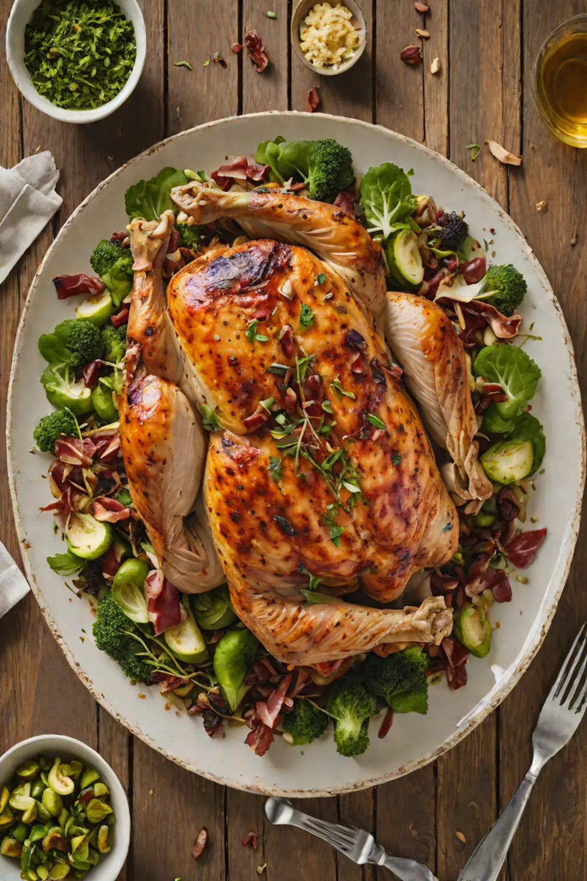 Grilled Turkey with Crispy Brussels Sprout Hash