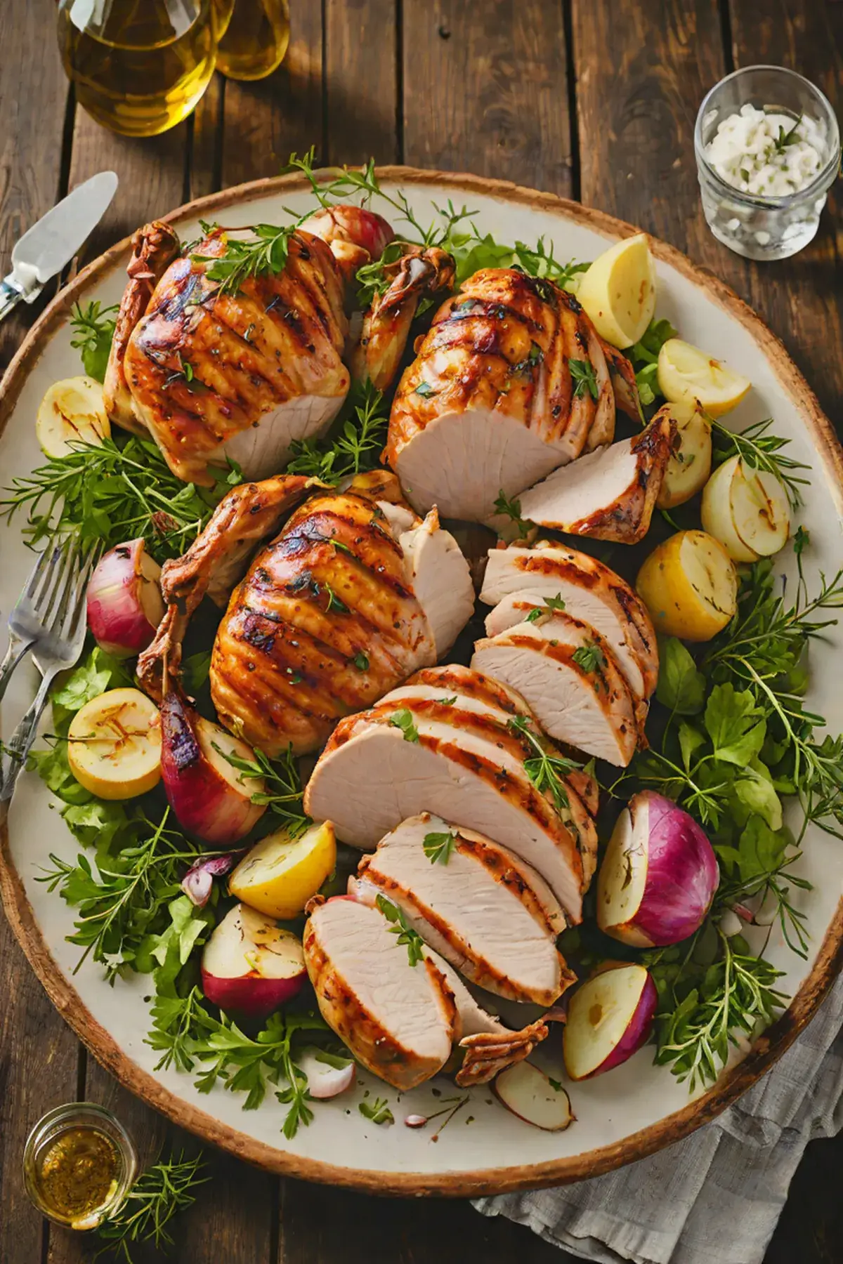 Grilled Turkey with Turnip