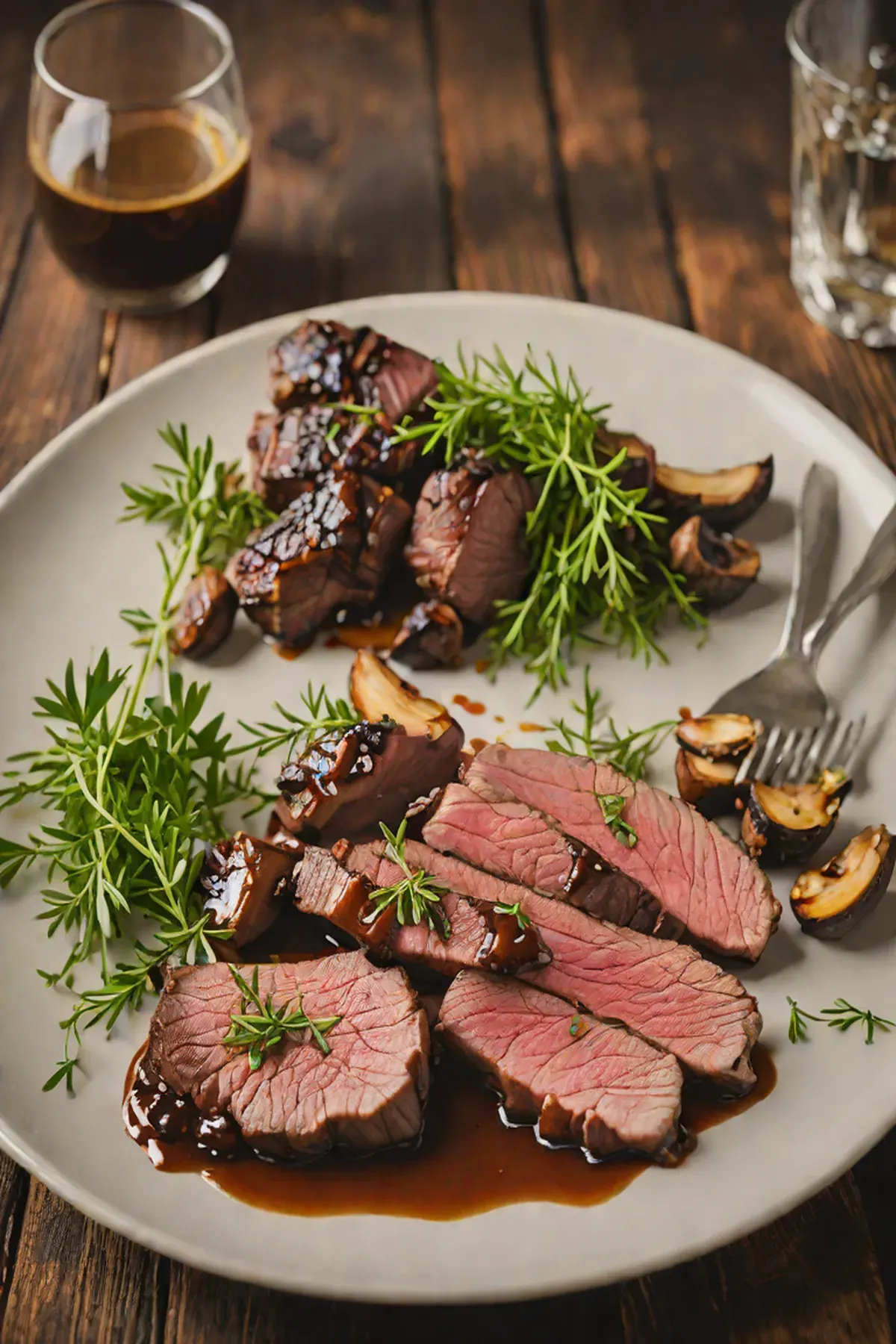 Grilled Venison with Wild Mushroom Sauce