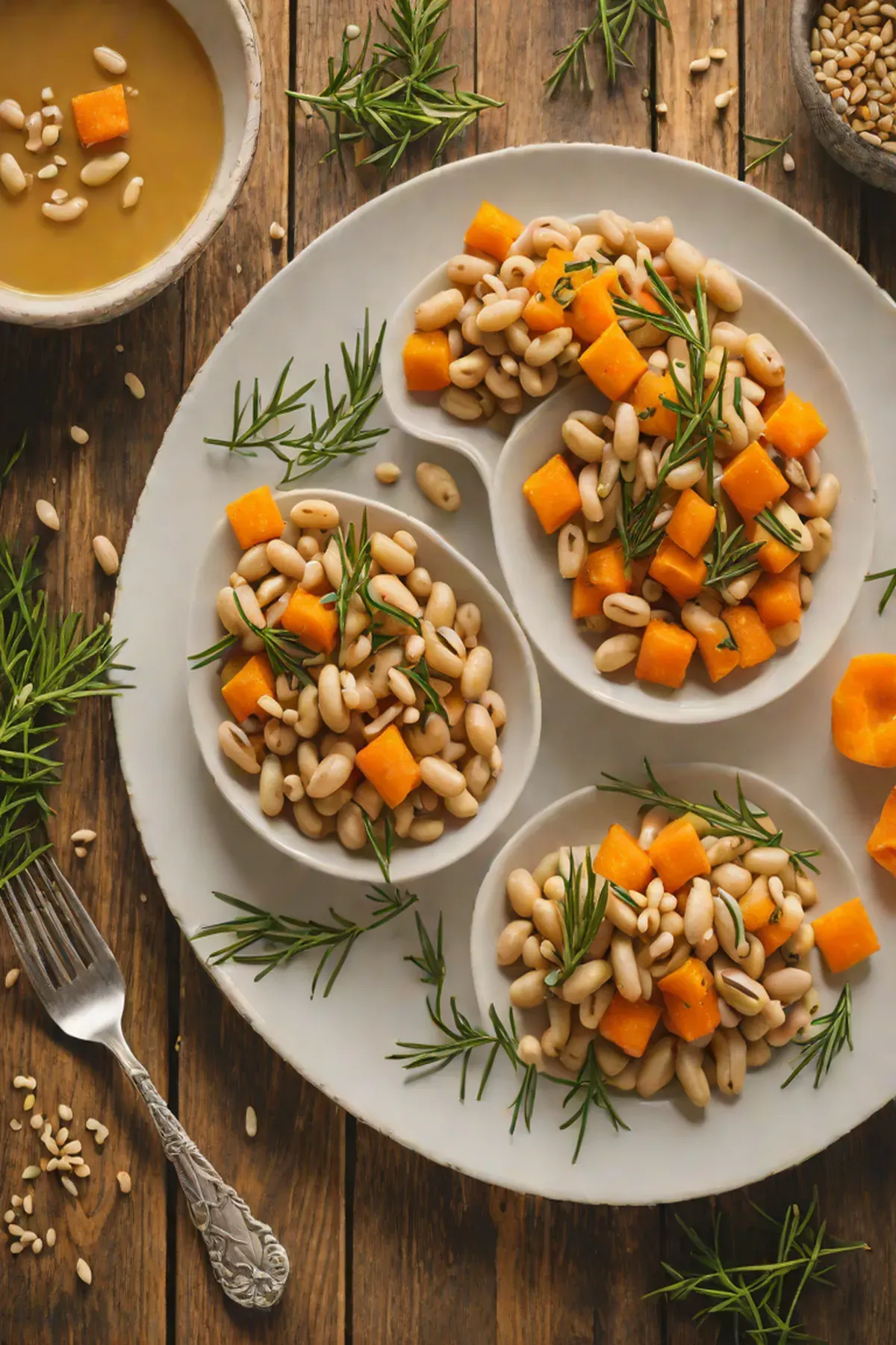 Grilled White Beans and Butternut Squash
