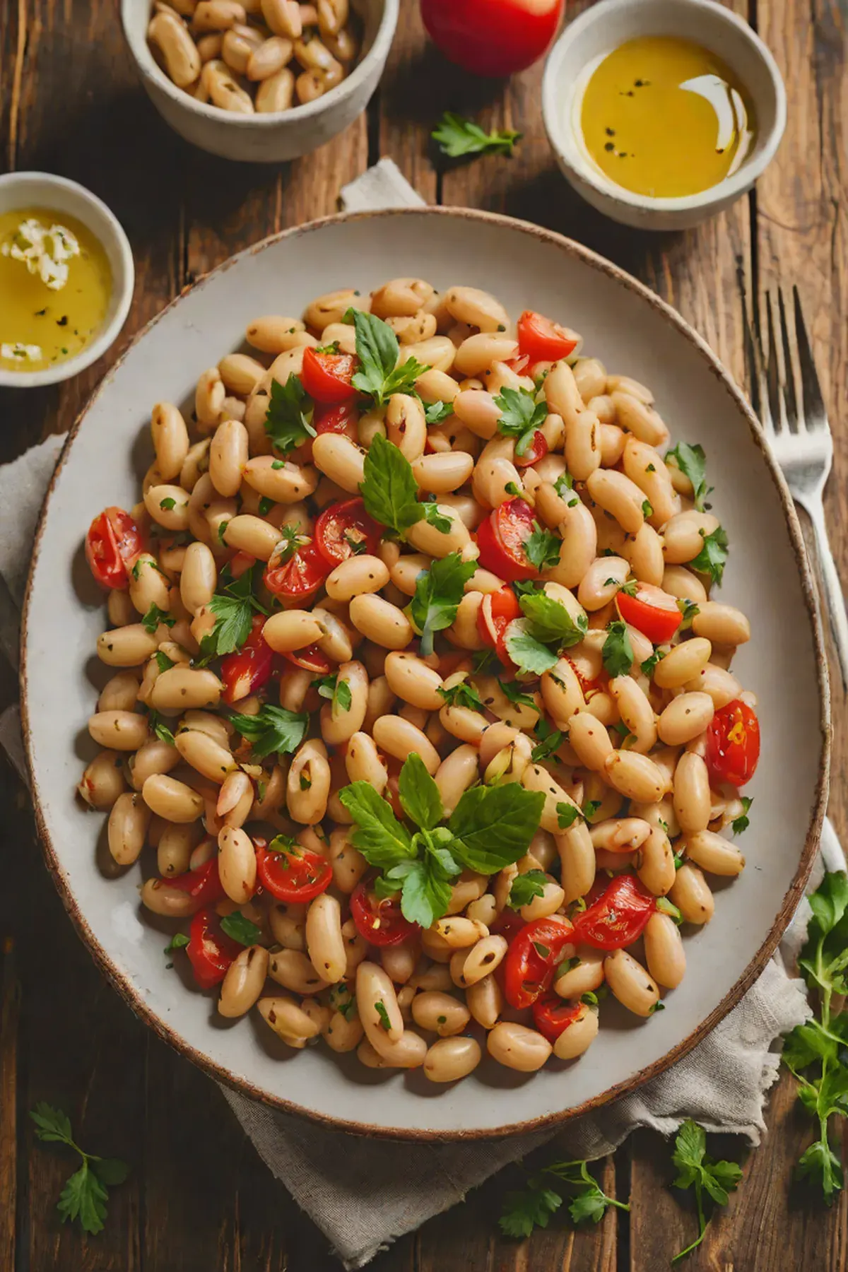 Grilled White Beans with Tomato