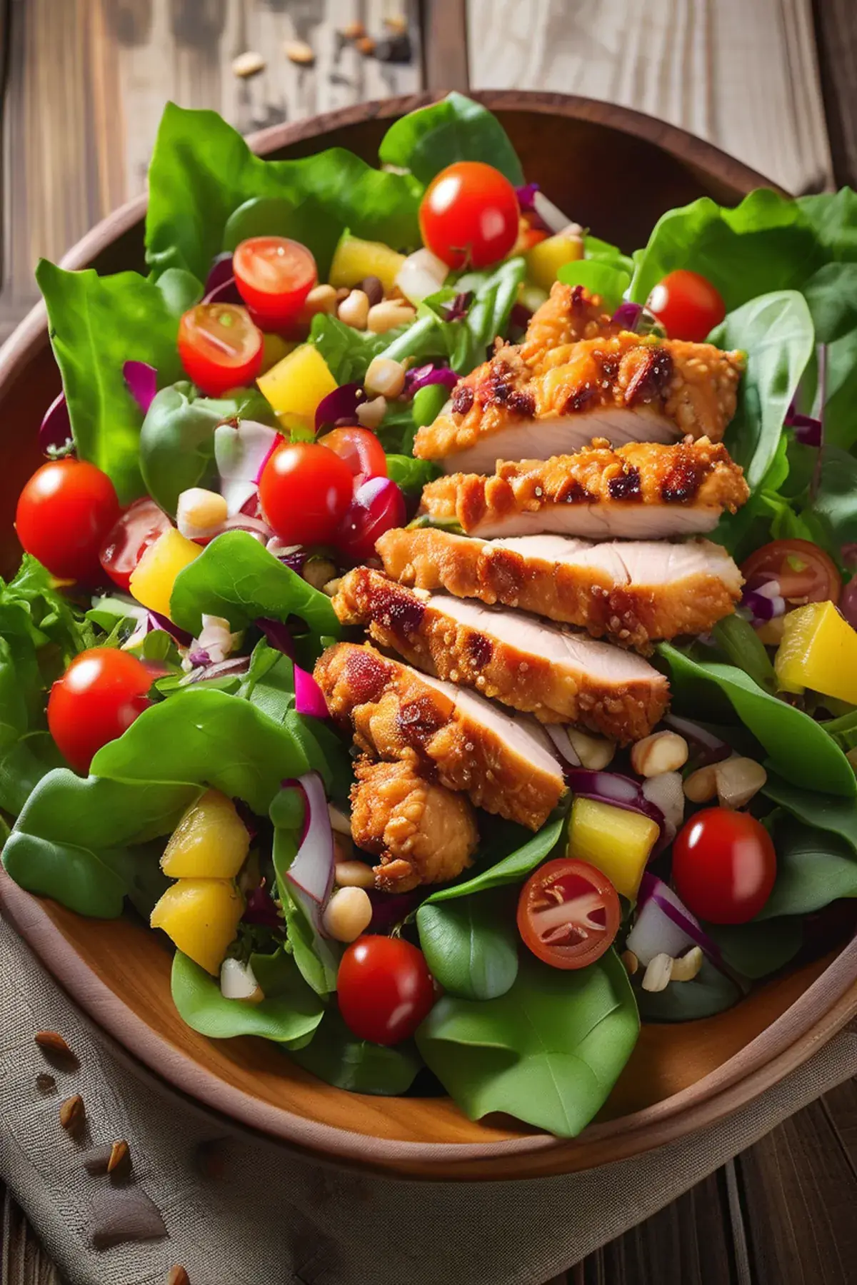 Hawaiian Crispy Chicken Salad