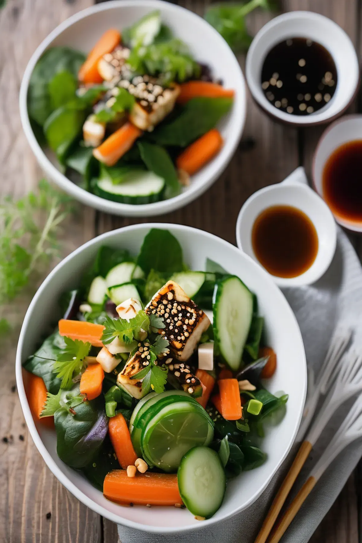 Japanese Halloumi Salad