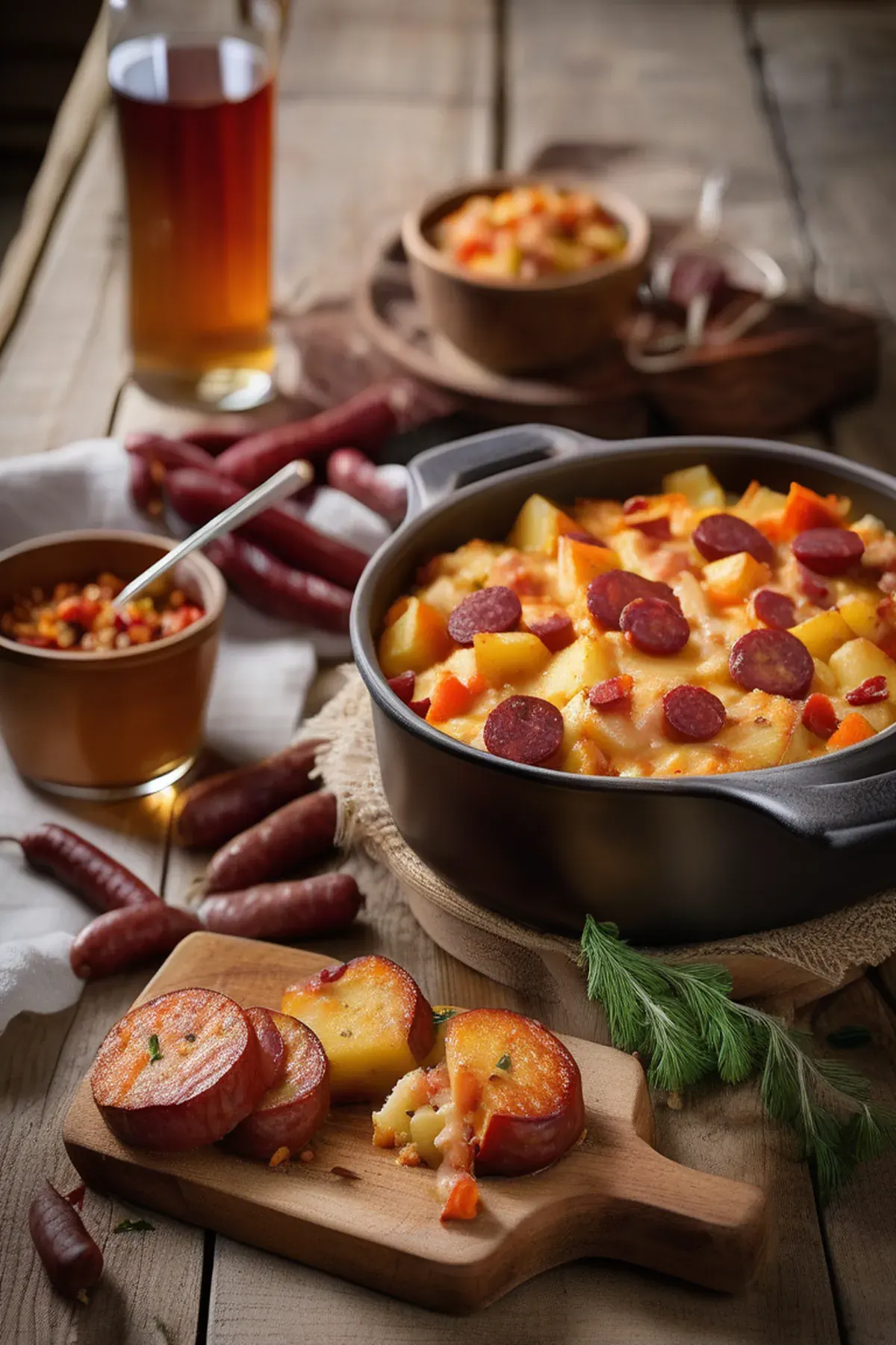 Cheese Potato and Smoked Sausage Casserole
