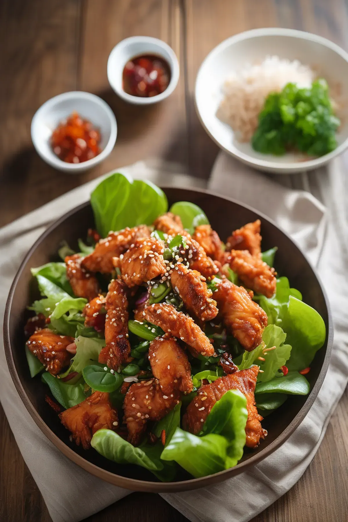 Korean Crispy Chicken Salad