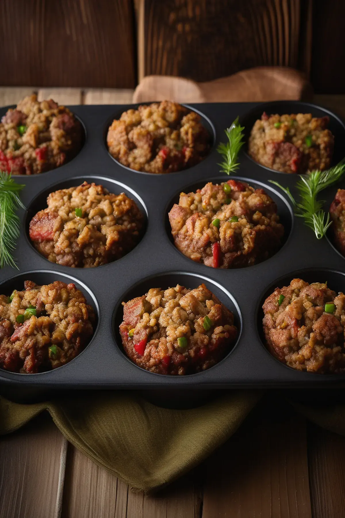 Meatloaf Muffins With Stove Top Stuffing