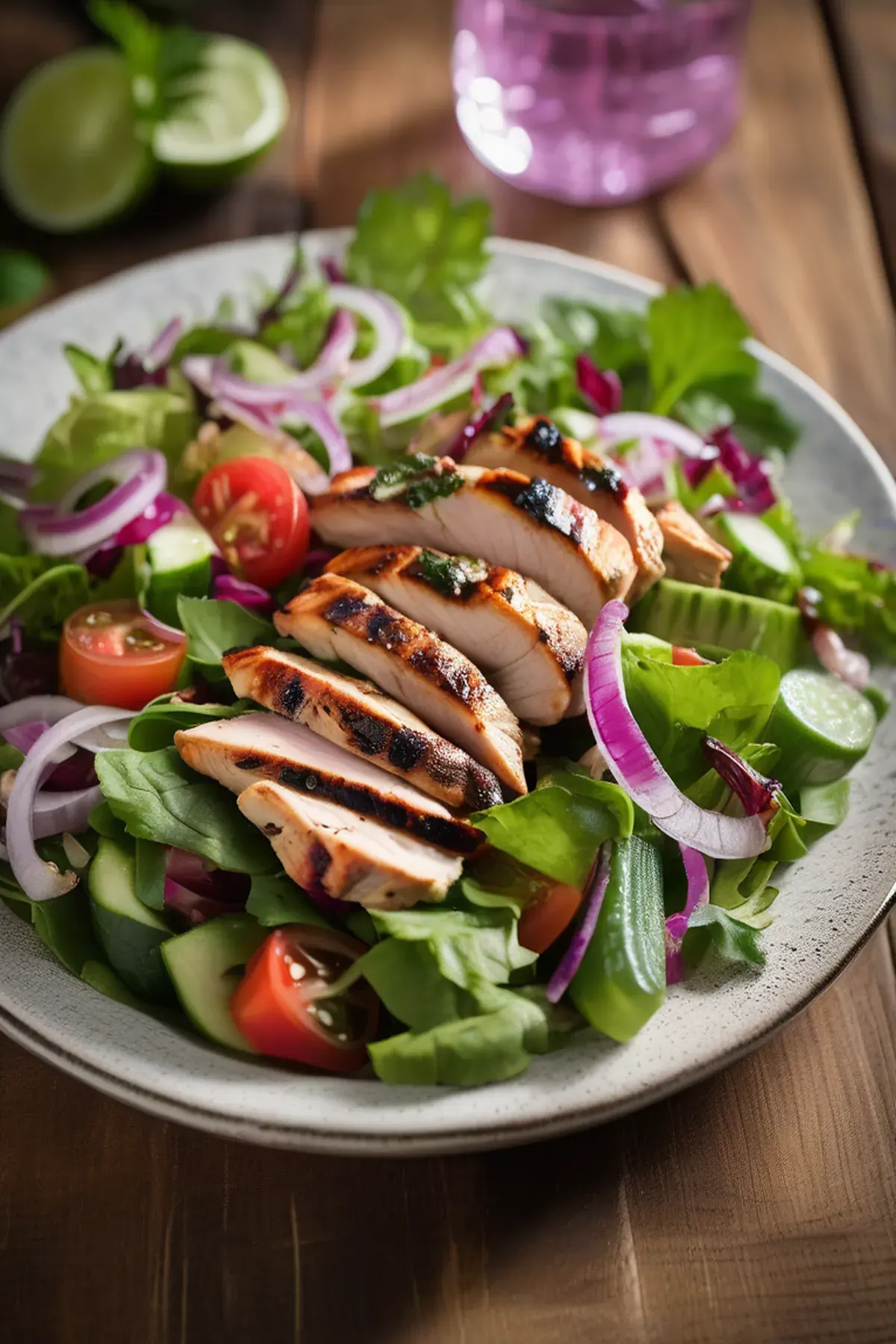 Mediterranean Grilled Chicken Salad
