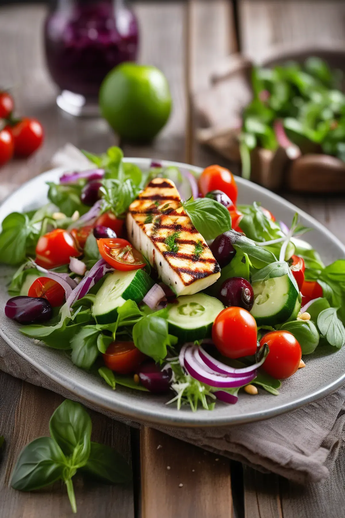 Mediterranean Halloumi Salad