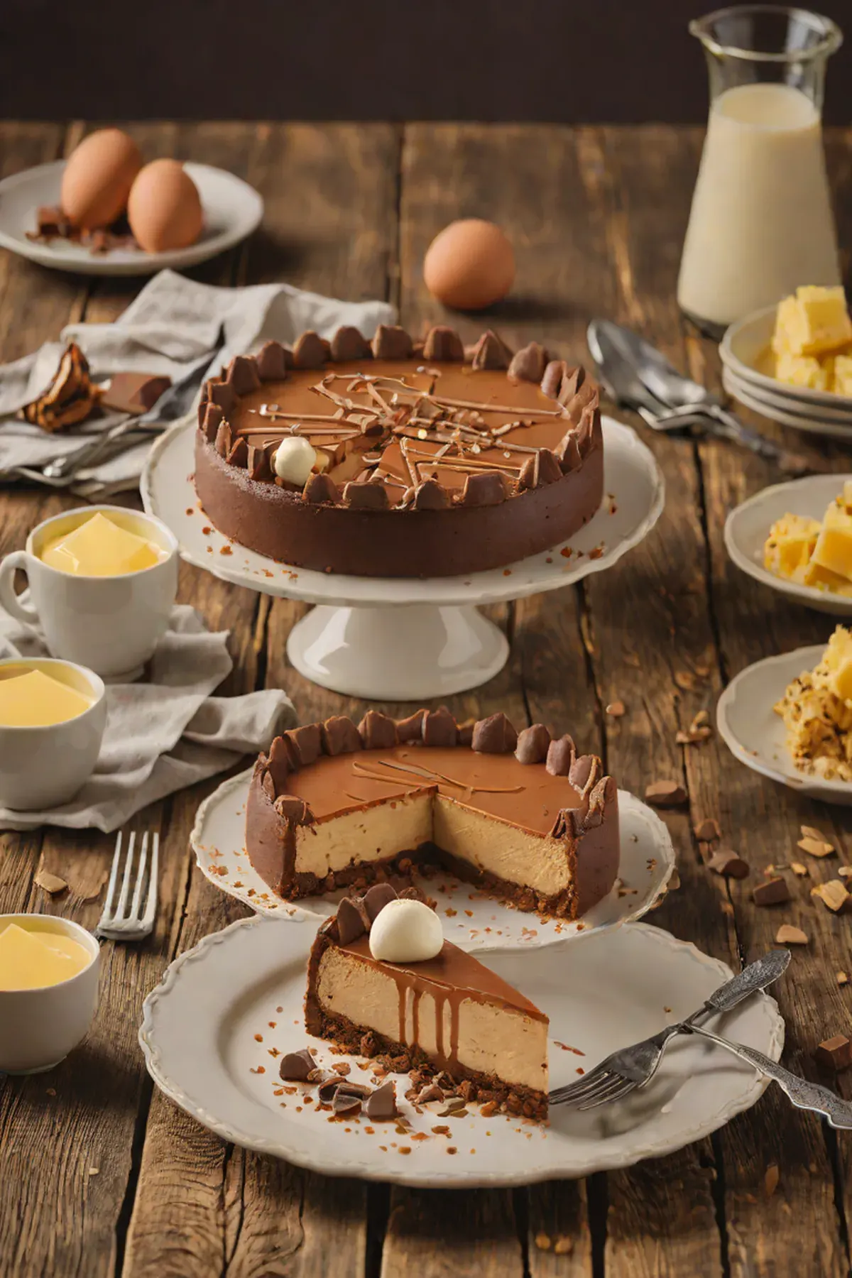 Milk Chocolate Baked Cheesecake