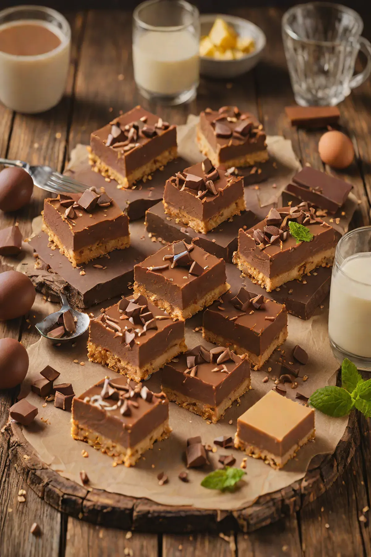 Milk Chocolate Cheesecake Bars