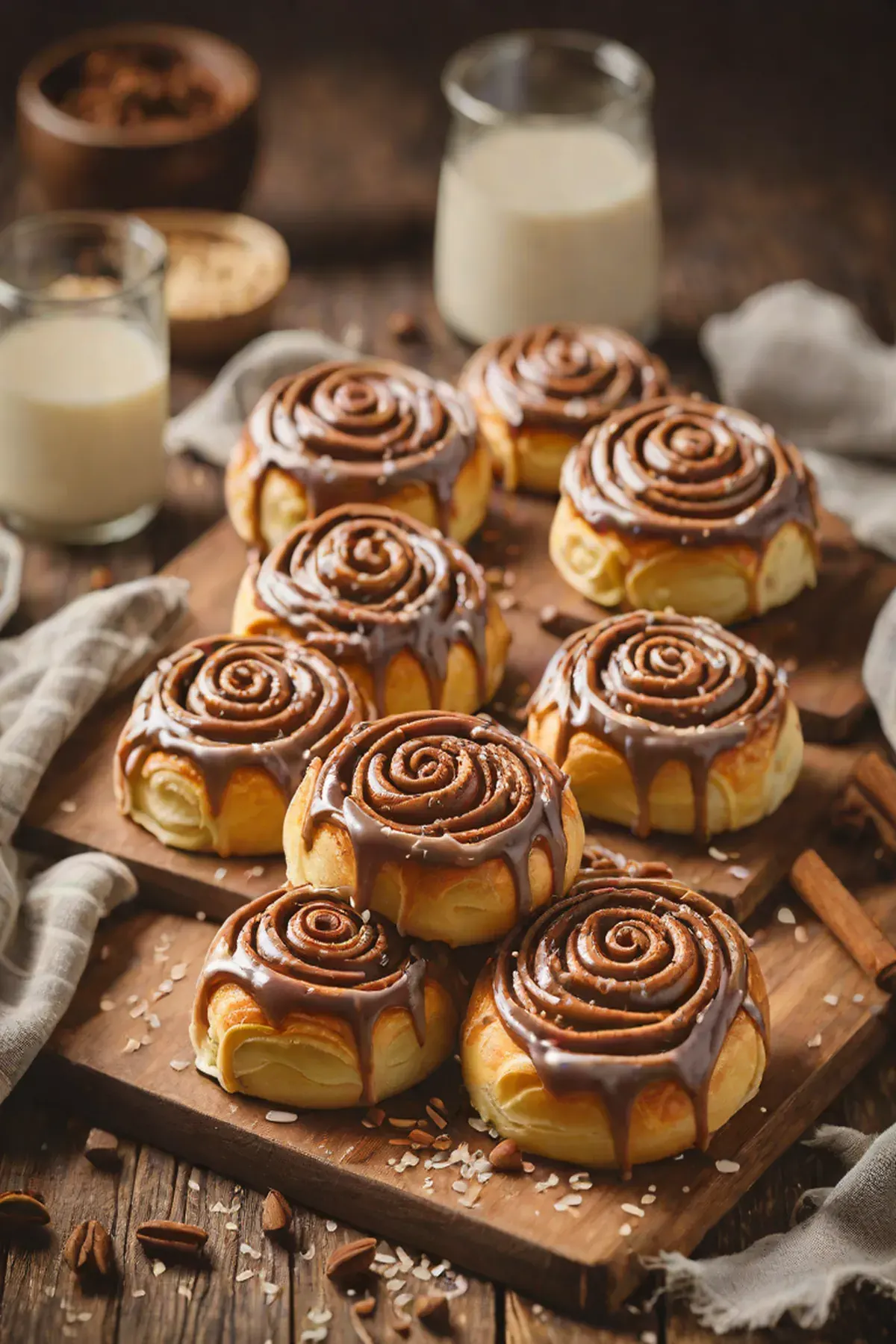Milk Chocolate Cinnamon Rolls