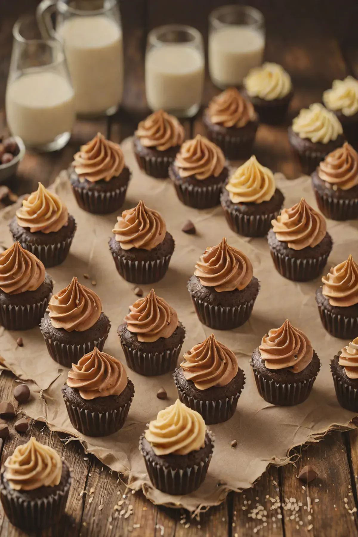 Milk Chocolate Mini Cupcakes