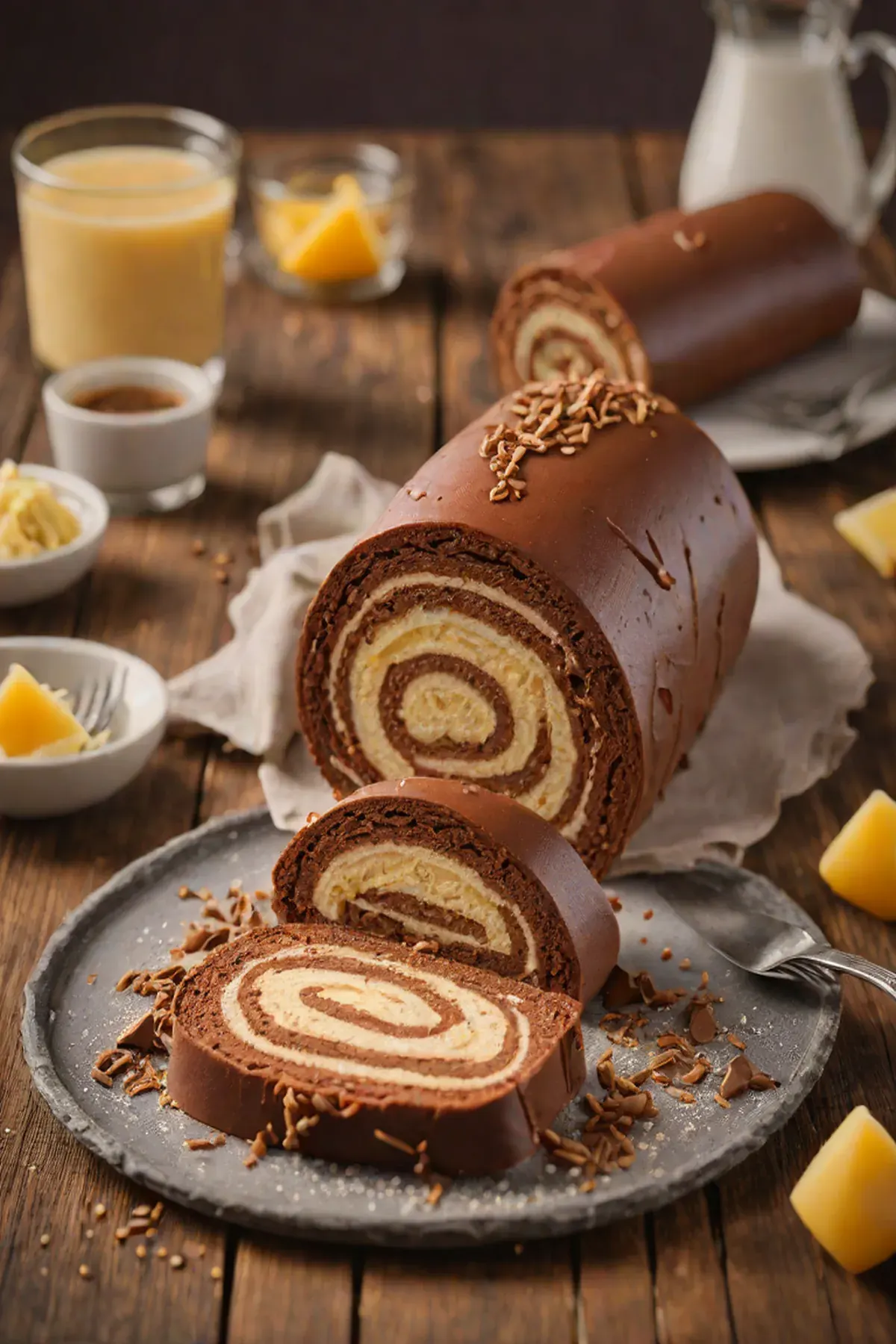 Milk Chocolate Swiss Roll
