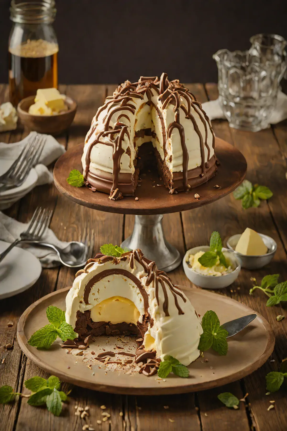 Mint Chocolate Baked Alaska