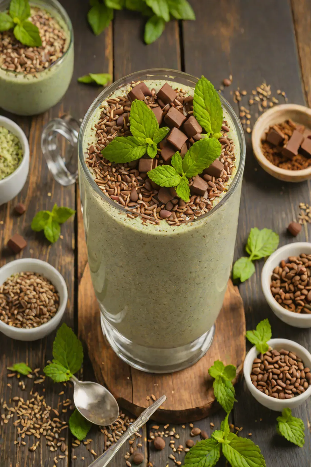 Mint Chocolate Chia Pudding