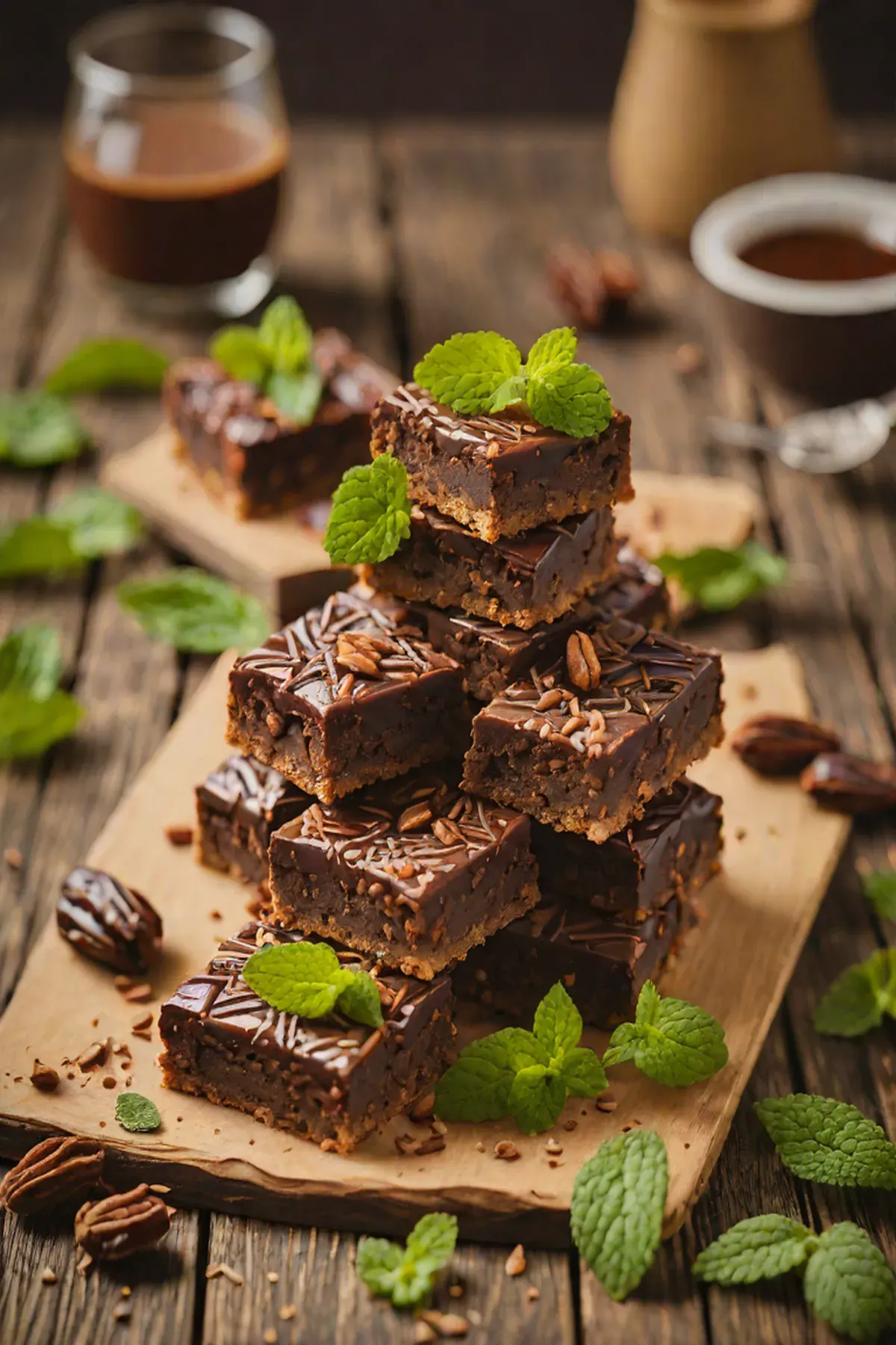 Mint Chocolate Date Squares