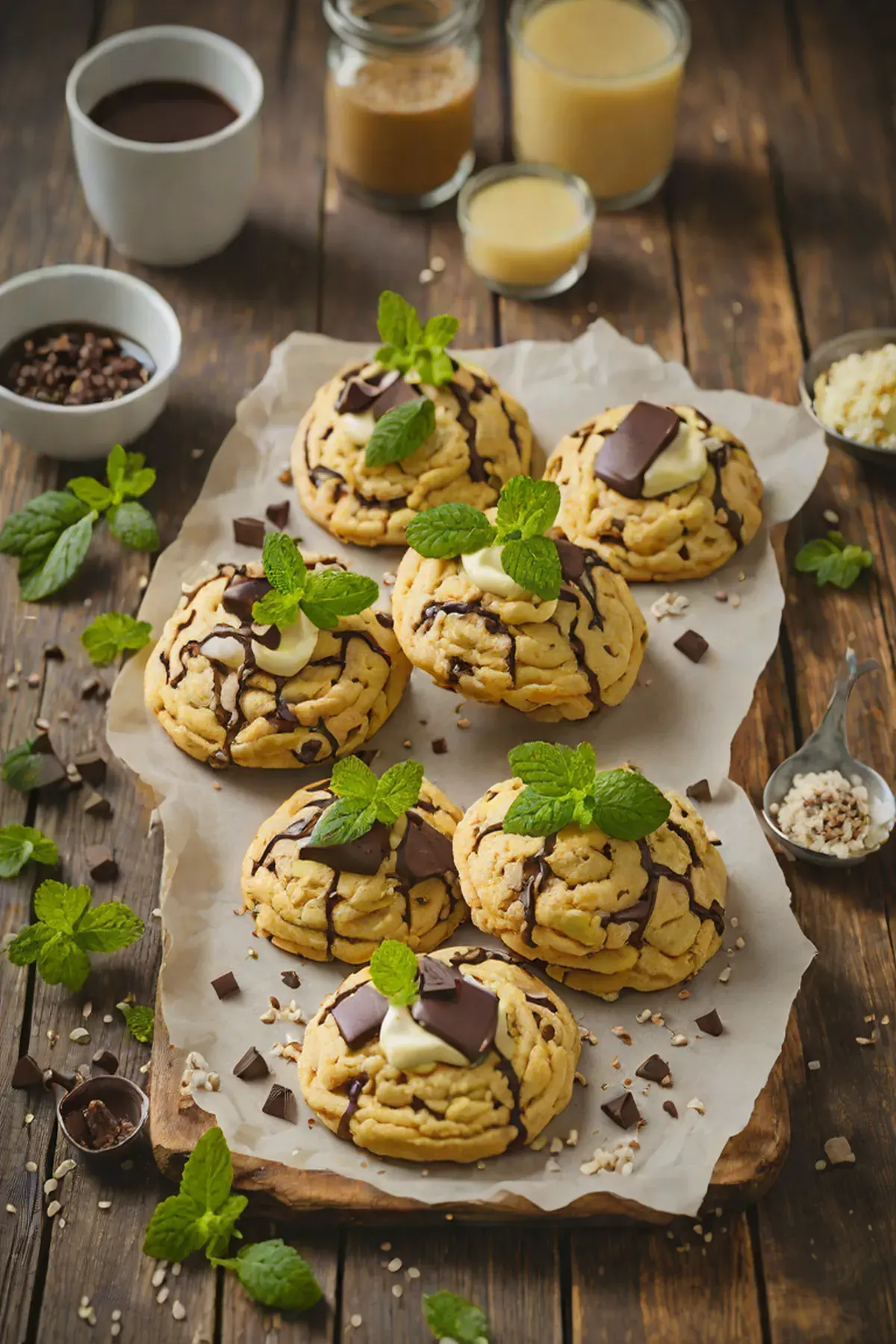 Mint Chocolate Drop Scones