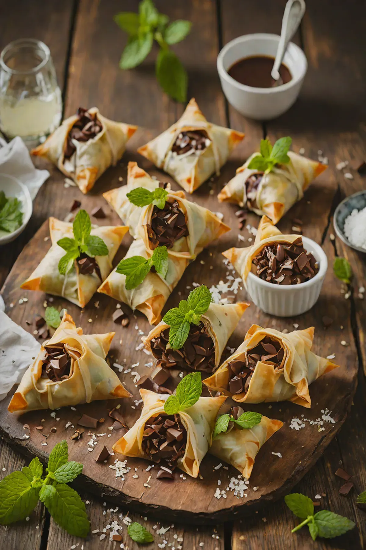 Mint Chocolate Filo Parcels