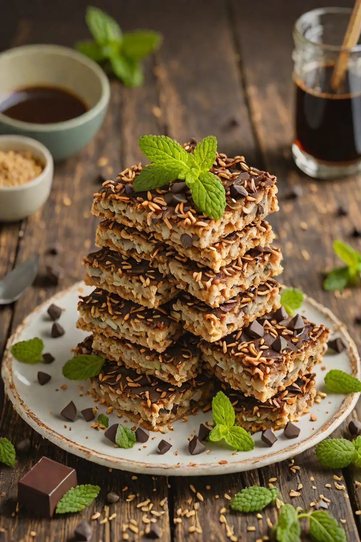 Mint Chocolate Flapjacks