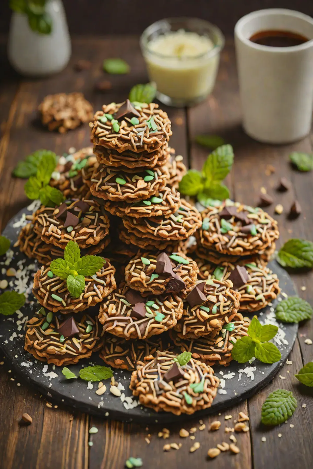 Mint Chocolate Florentines
