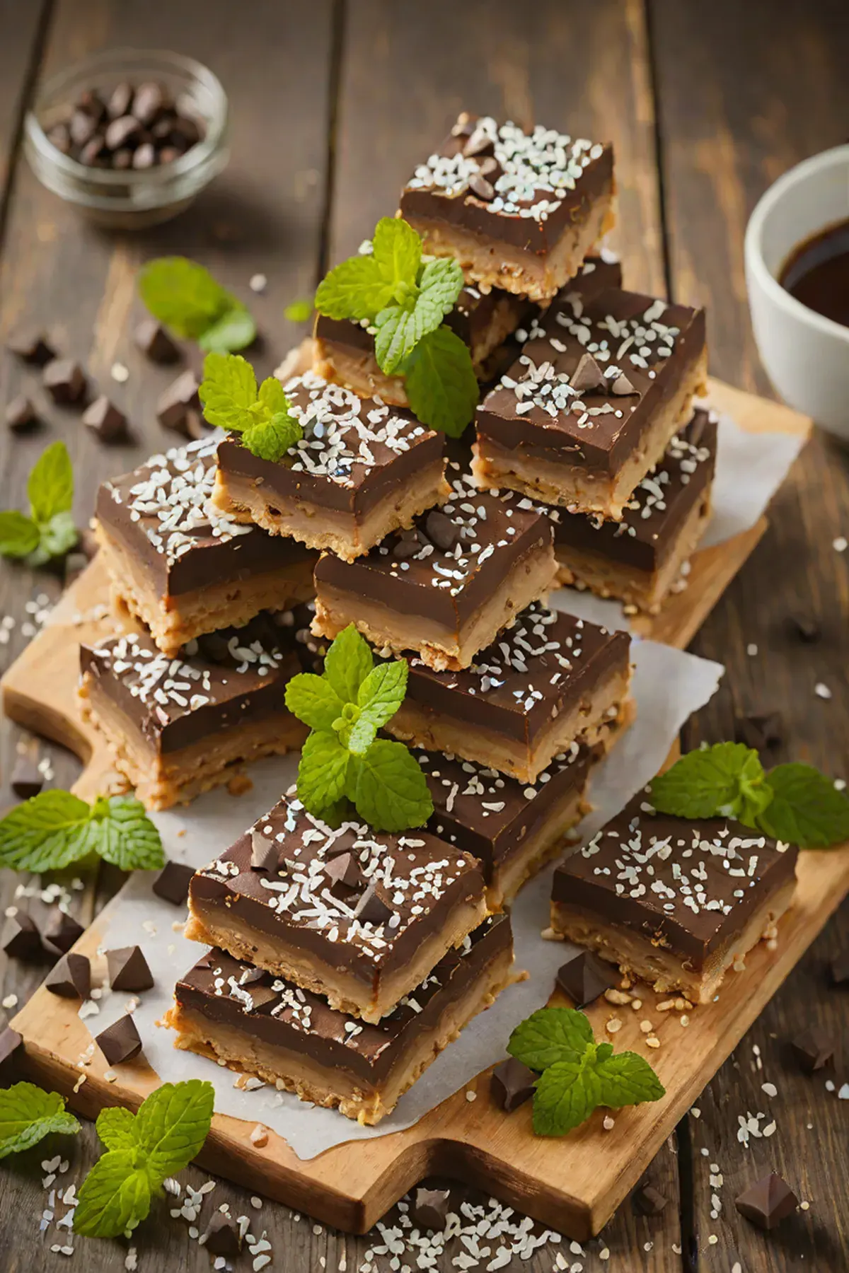 Mint Chocolate Peanut Butter Bars