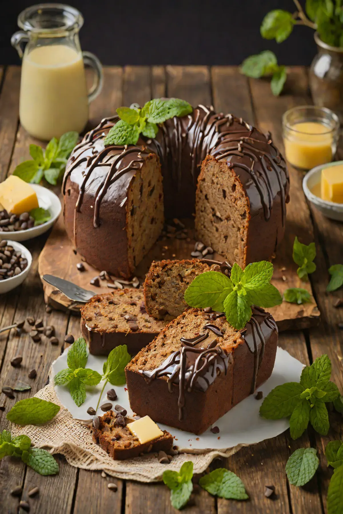 Mint Chocolate Pound Cake