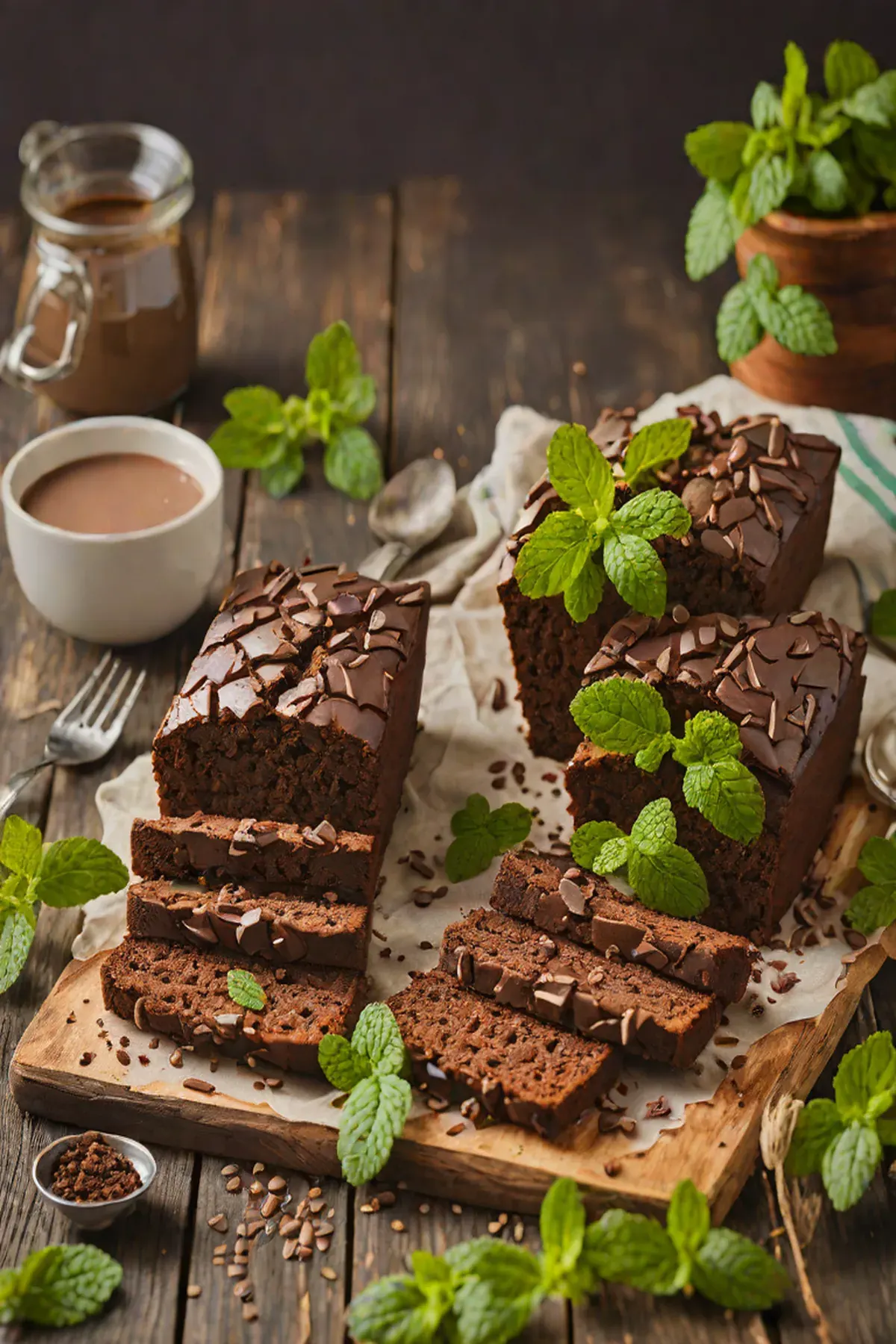 Mint Chocolate Quick Bread