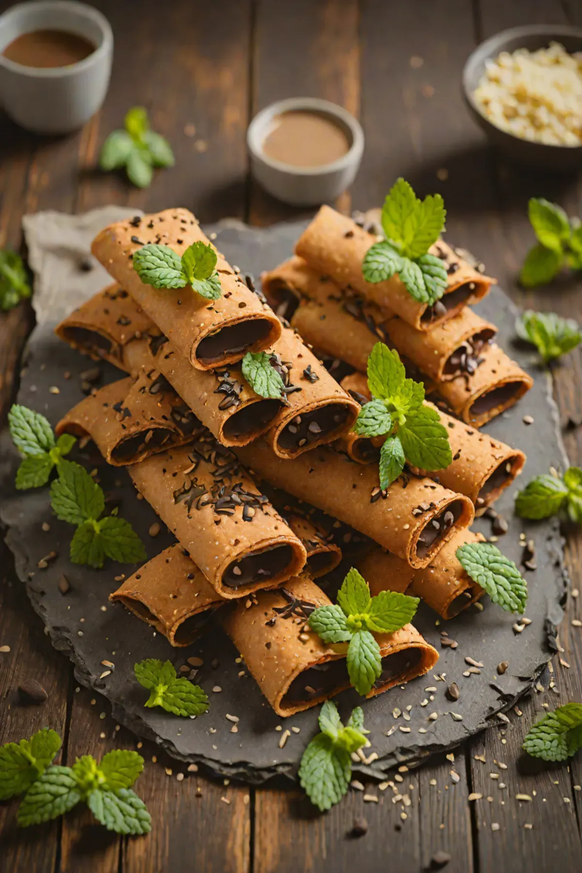 Mint Chocolate Tuiles