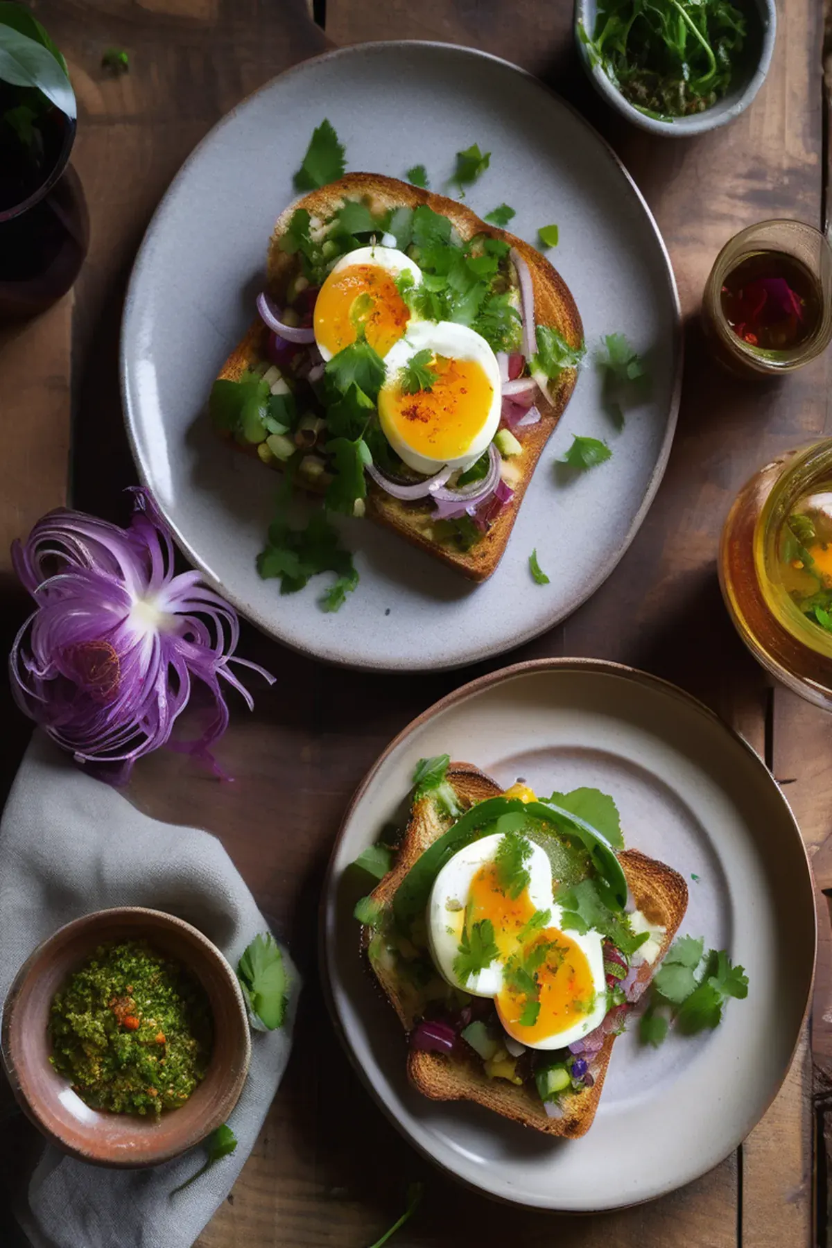 Mumbai-style eggs on toast