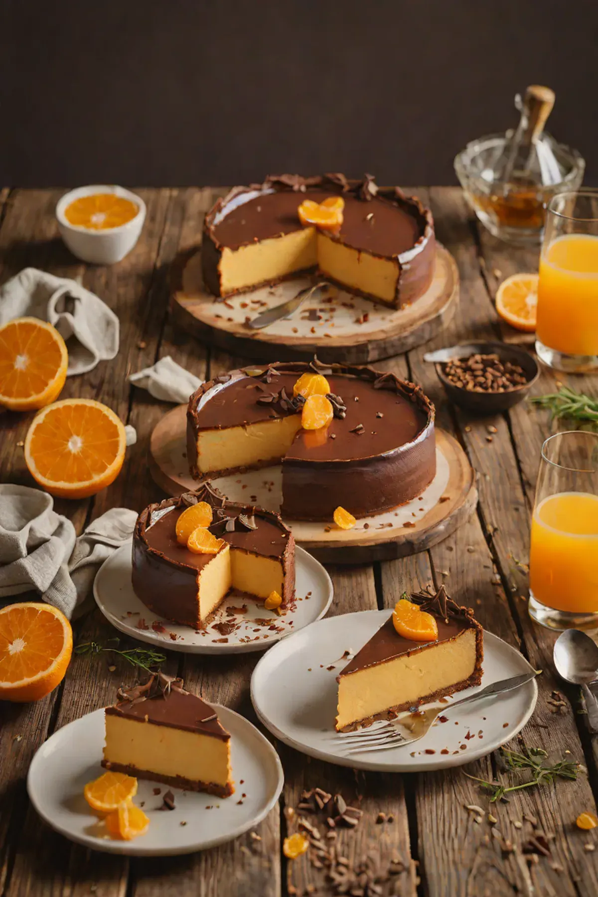 Orange Chocolate Basque Cheesecake