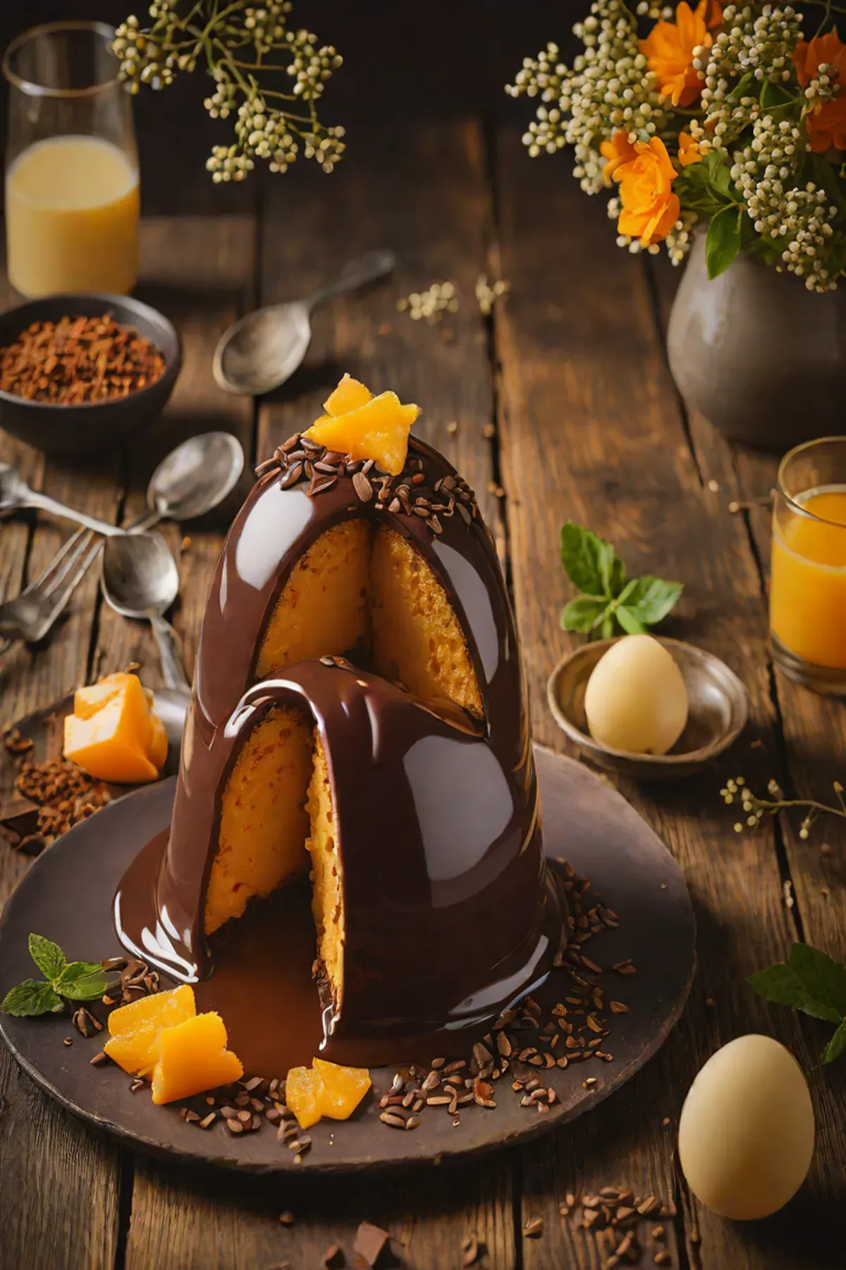 Orange Chocolate Bombe