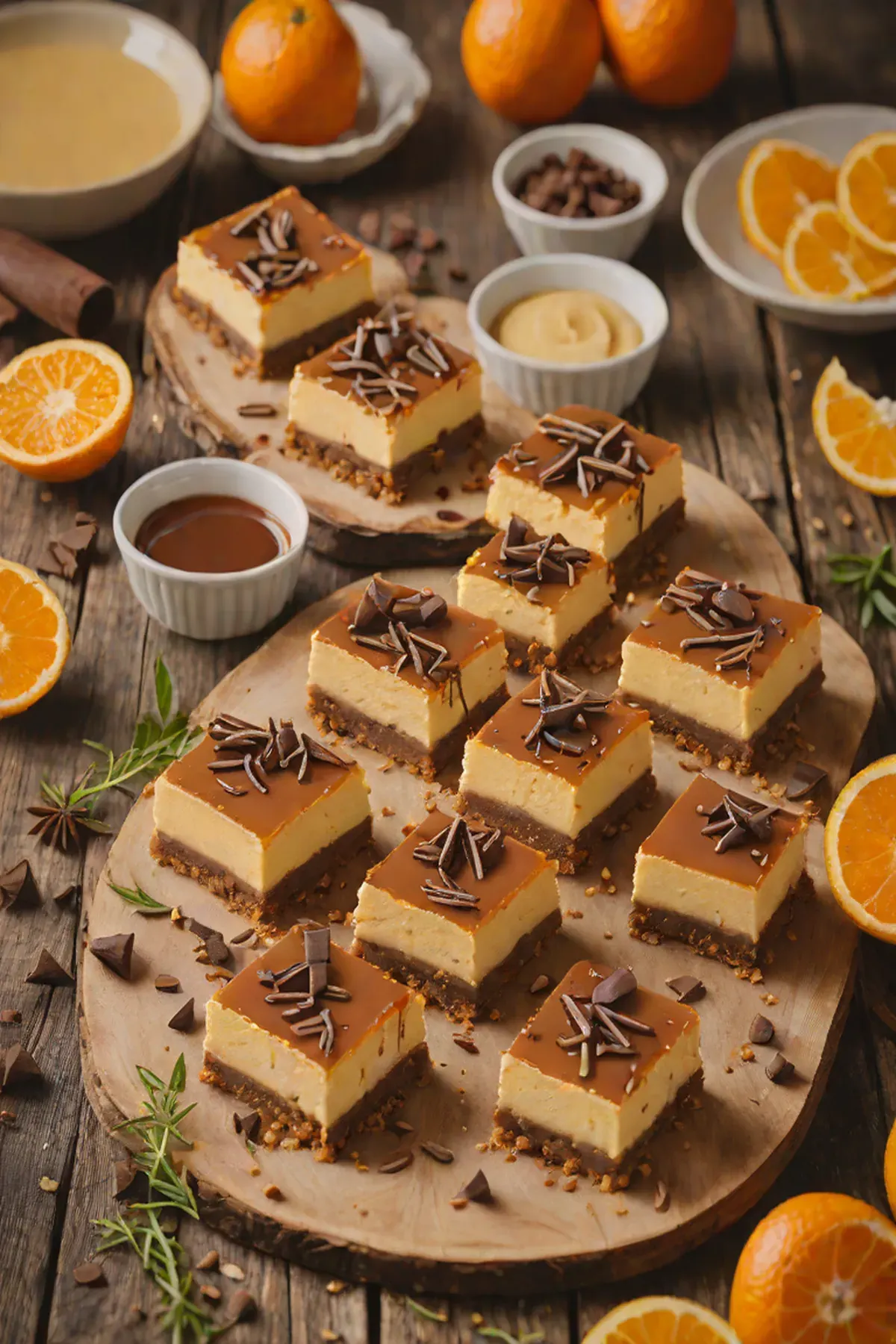 Orange Chocolate Cheesecake Bars